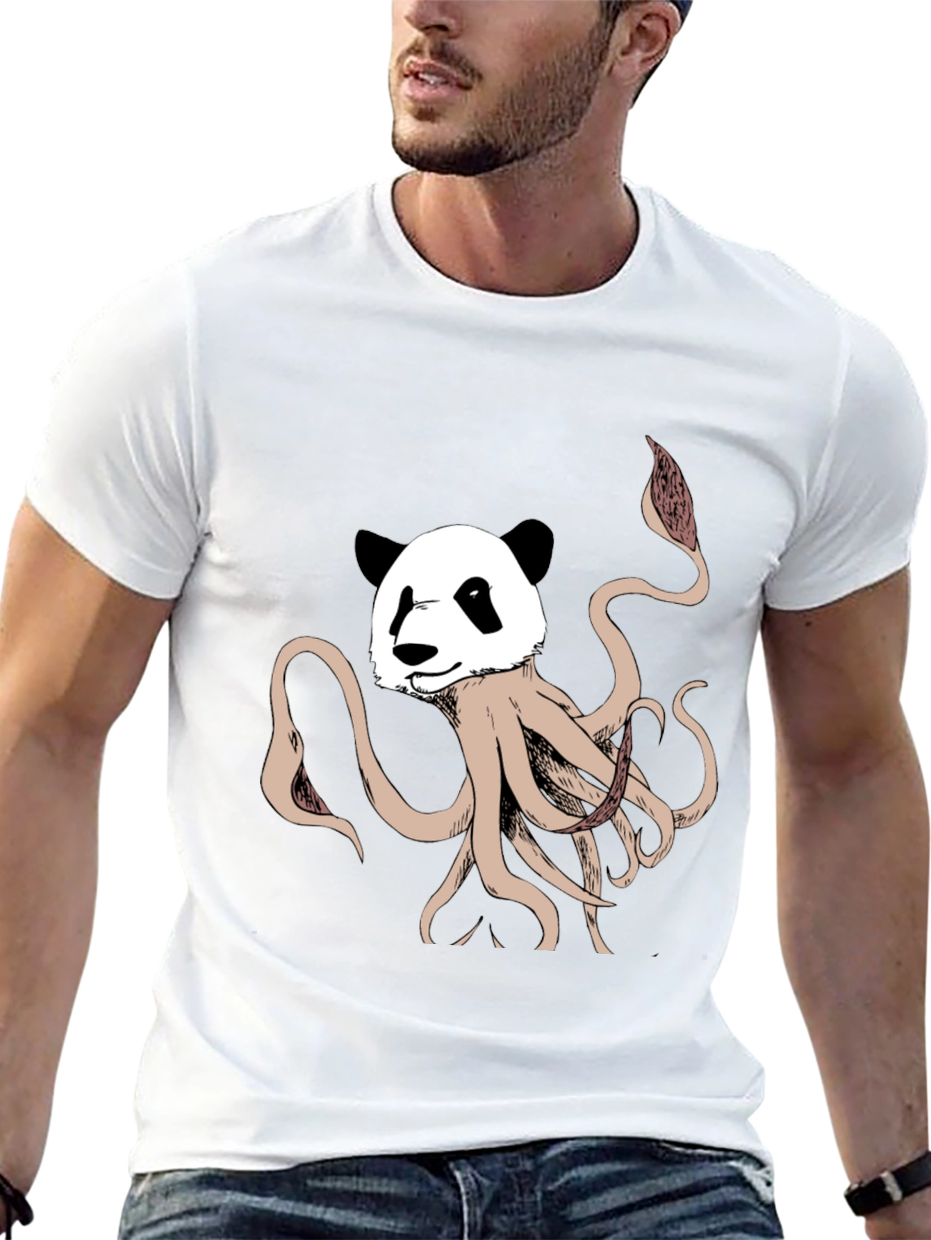Panda Octopus Graphic Tee