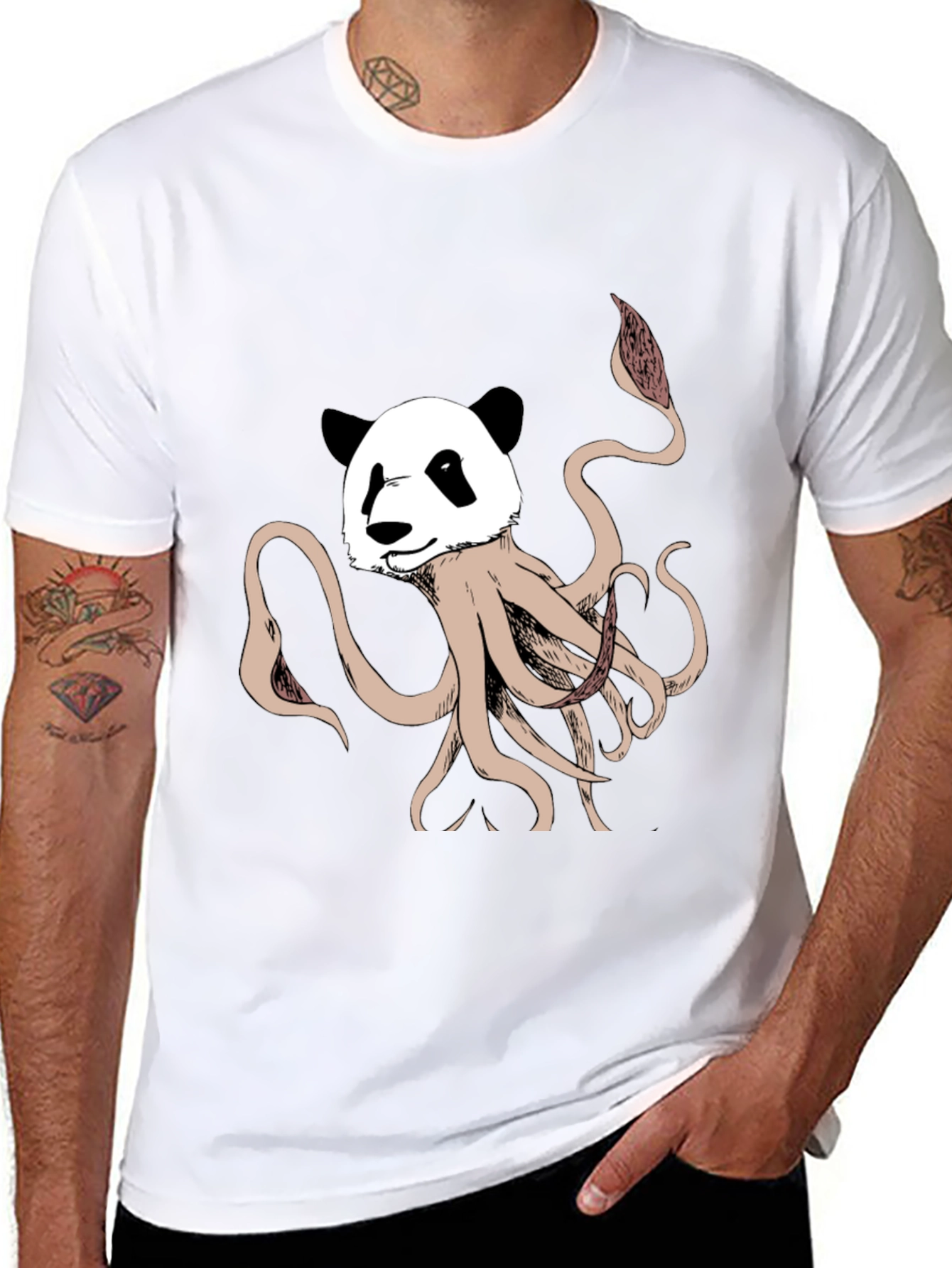 Panda Octopus Graphic Tee
