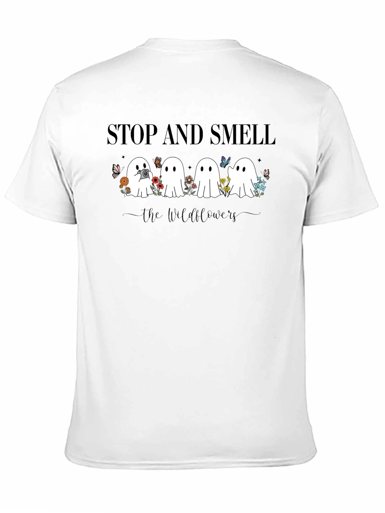 Stop and Smell the Wildflowers Ghost Graphic Tee