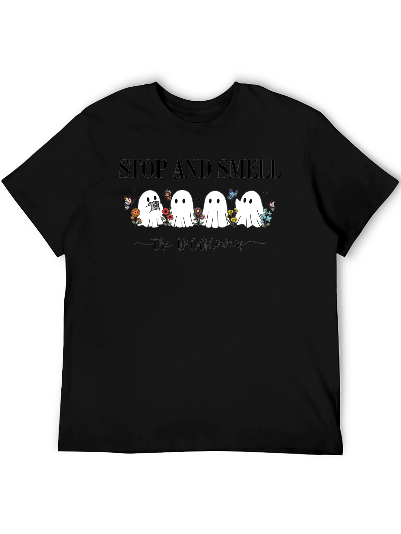 Stop and Smell the Wildflowers Ghost Graphic Tee