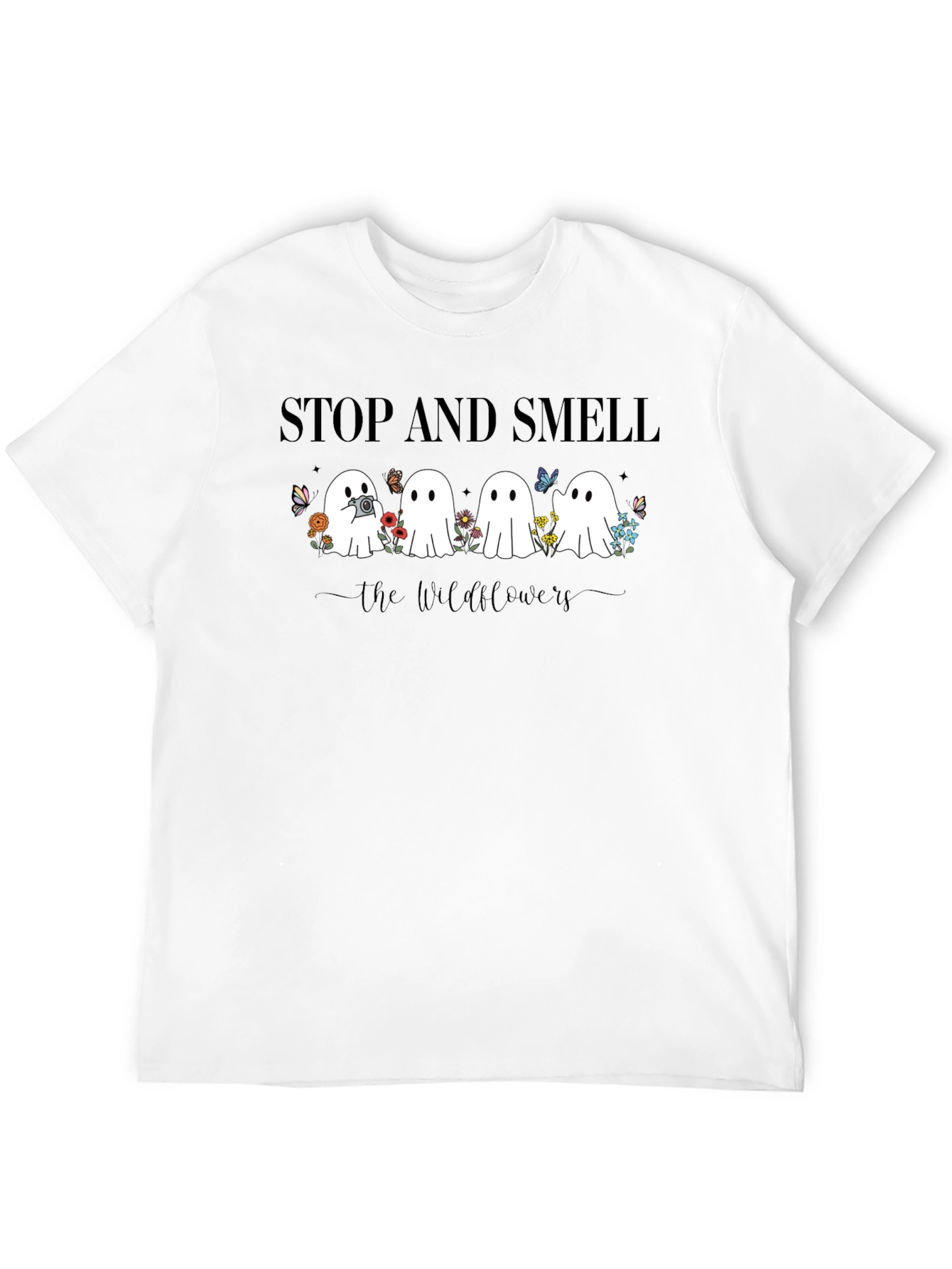 Stop and Smell the Wildflowers Ghost Graphic Tee