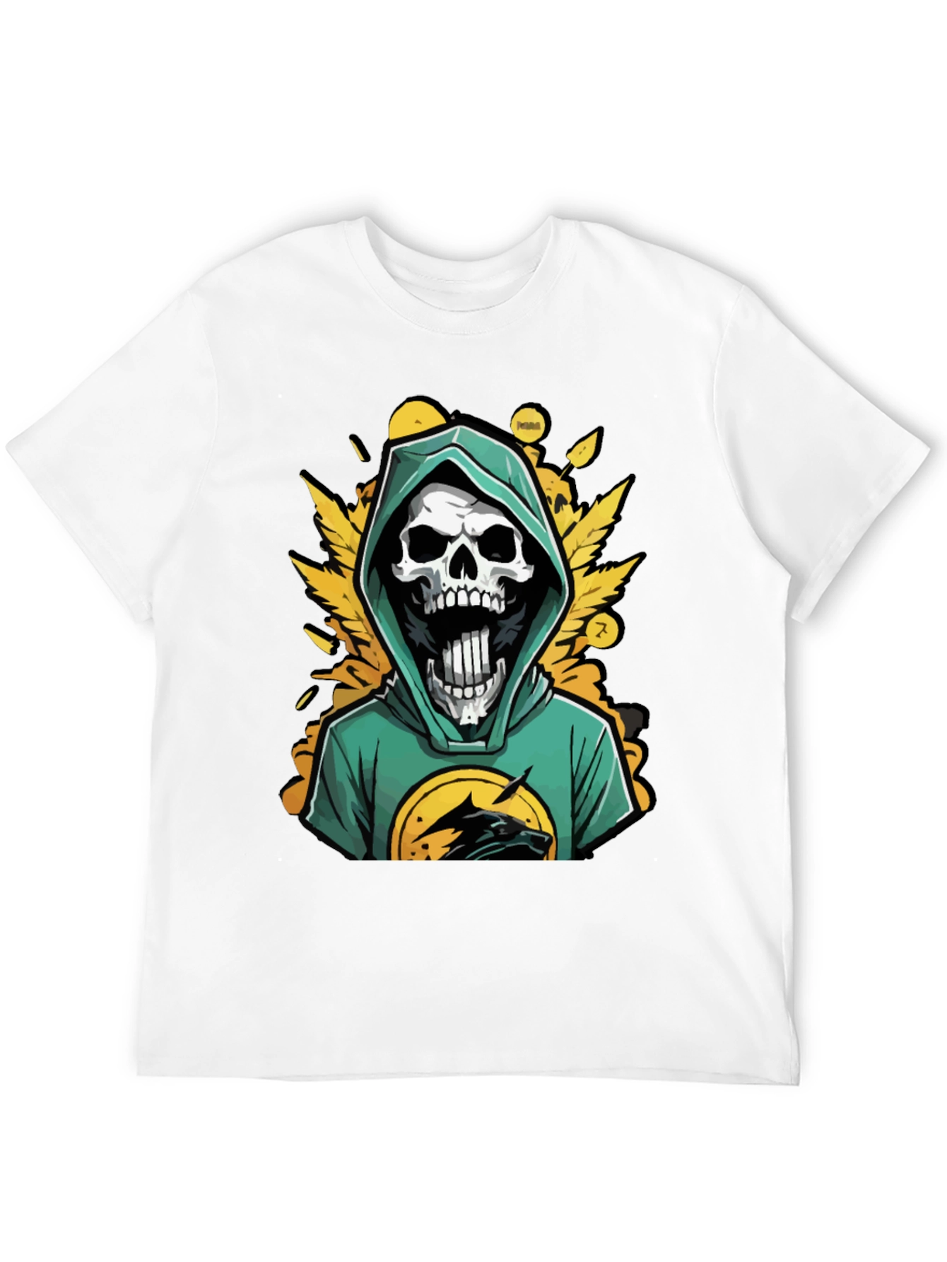 Skull Wolf Graphic Tee - Edgy Streetwear