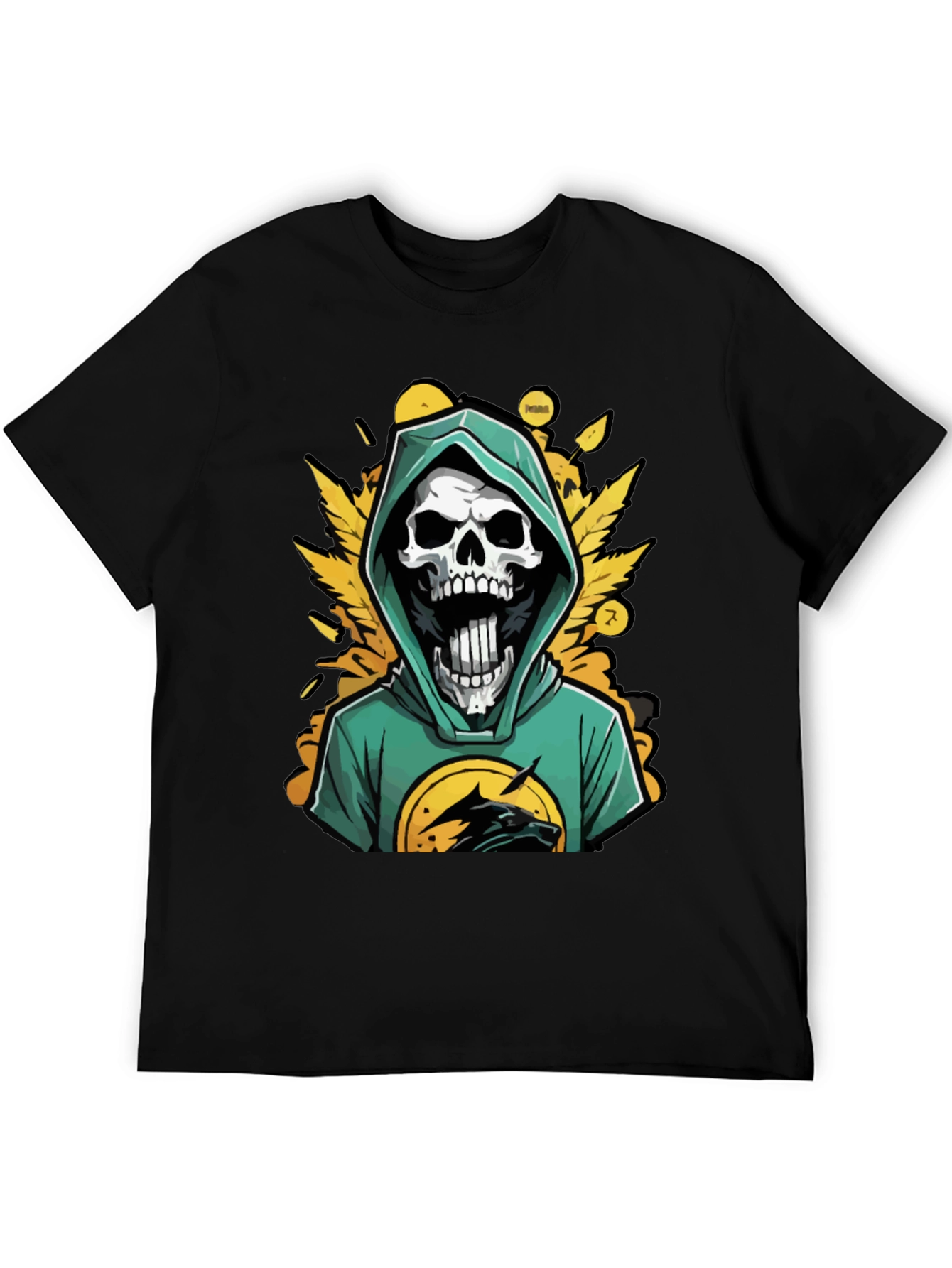 Skull Wolf Graphic Tee - Edgy Streetwear