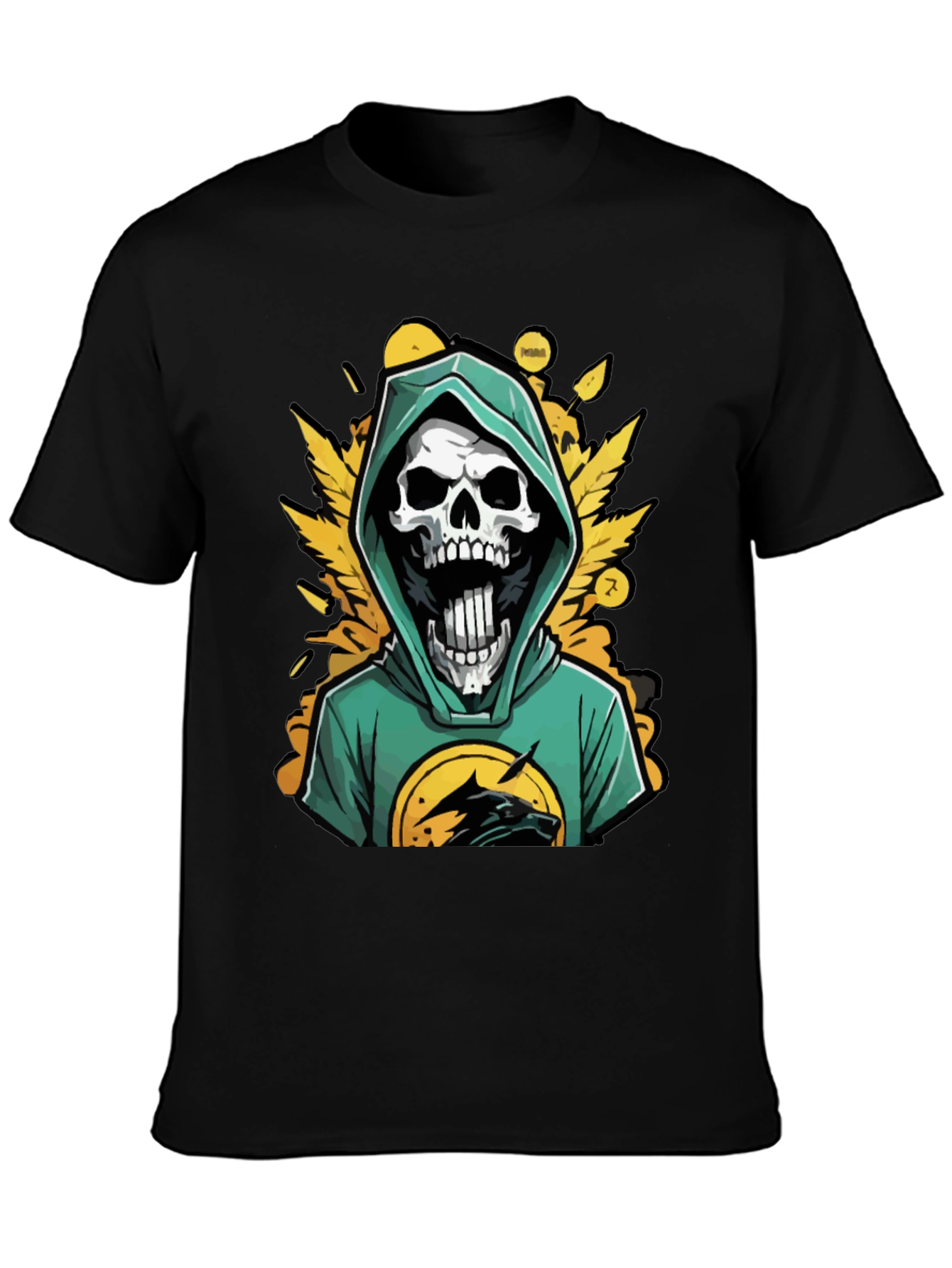 Skull Wolf Graphic Tee - Edgy Streetwear