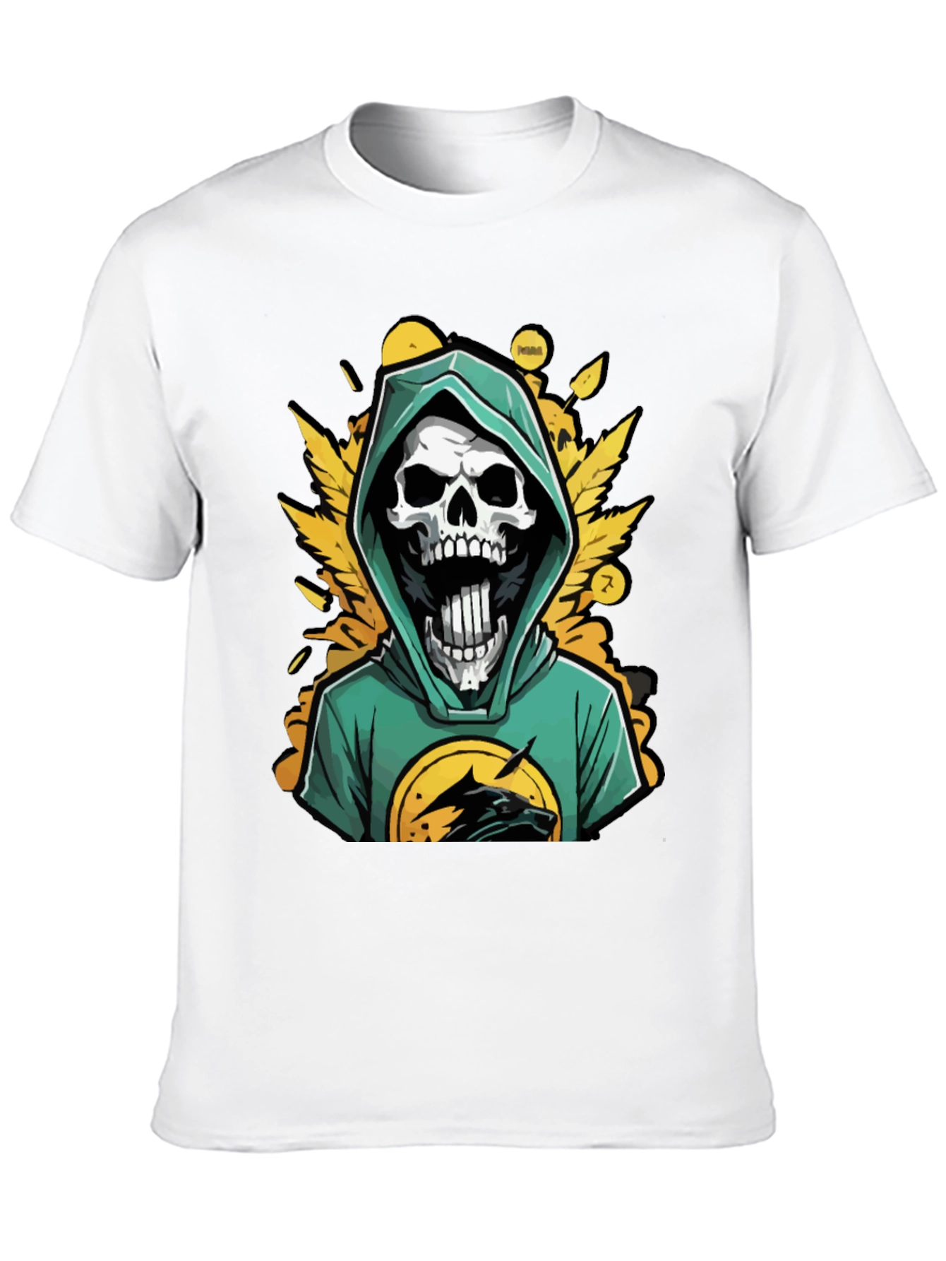 Skull Wolf Graphic Tee - Edgy Streetwear