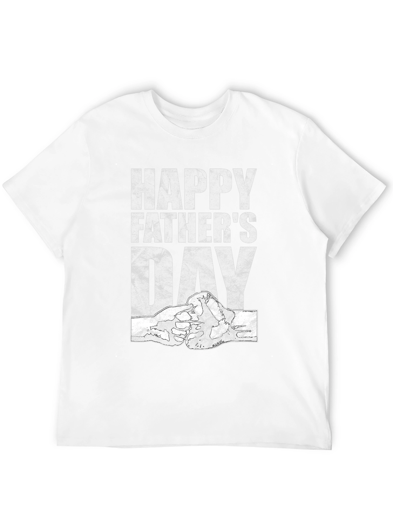 Happy Fathers Day Black Graphic T-Shirt