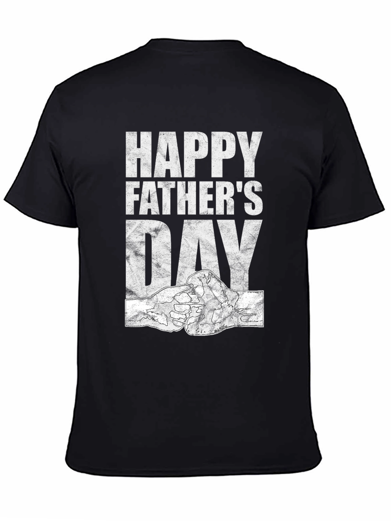 Happy Fathers Day Black Graphic T-Shirt