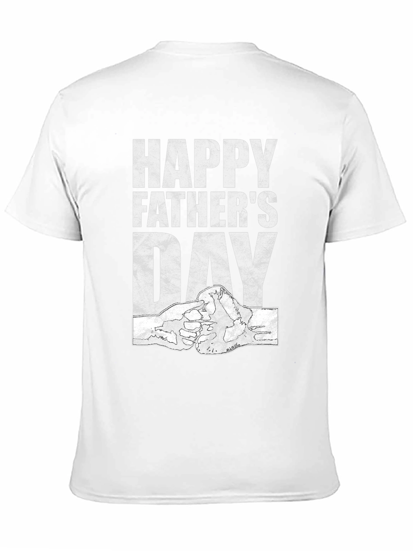 Happy Fathers Day Black Graphic T-Shirt