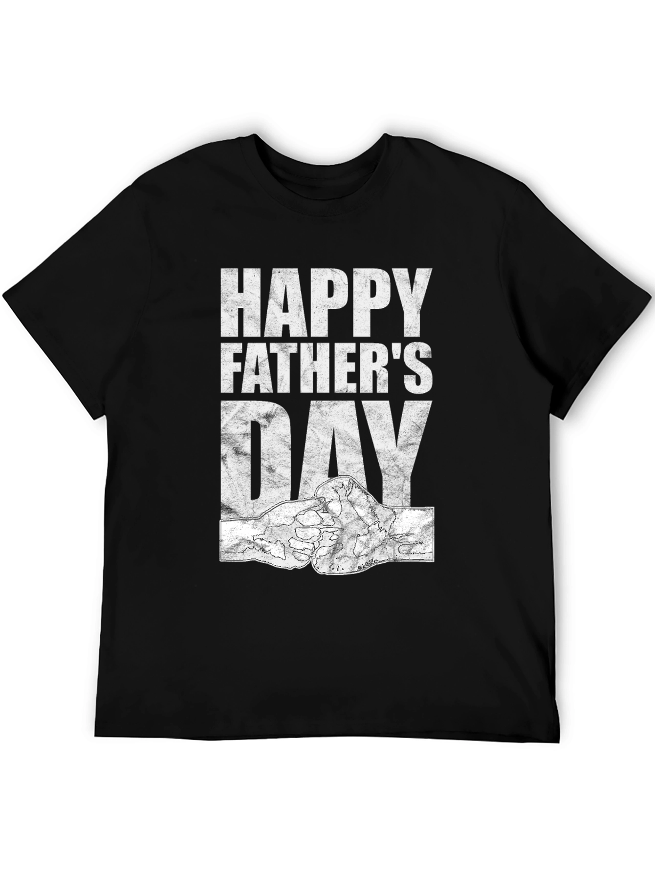 Happy Fathers Day Black Graphic T-Shirt