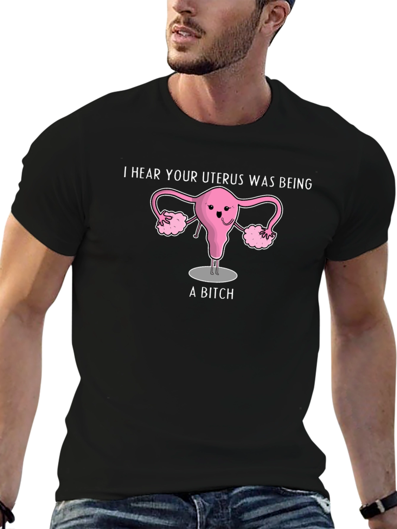 Funny Uterus Graphic T-Shirt