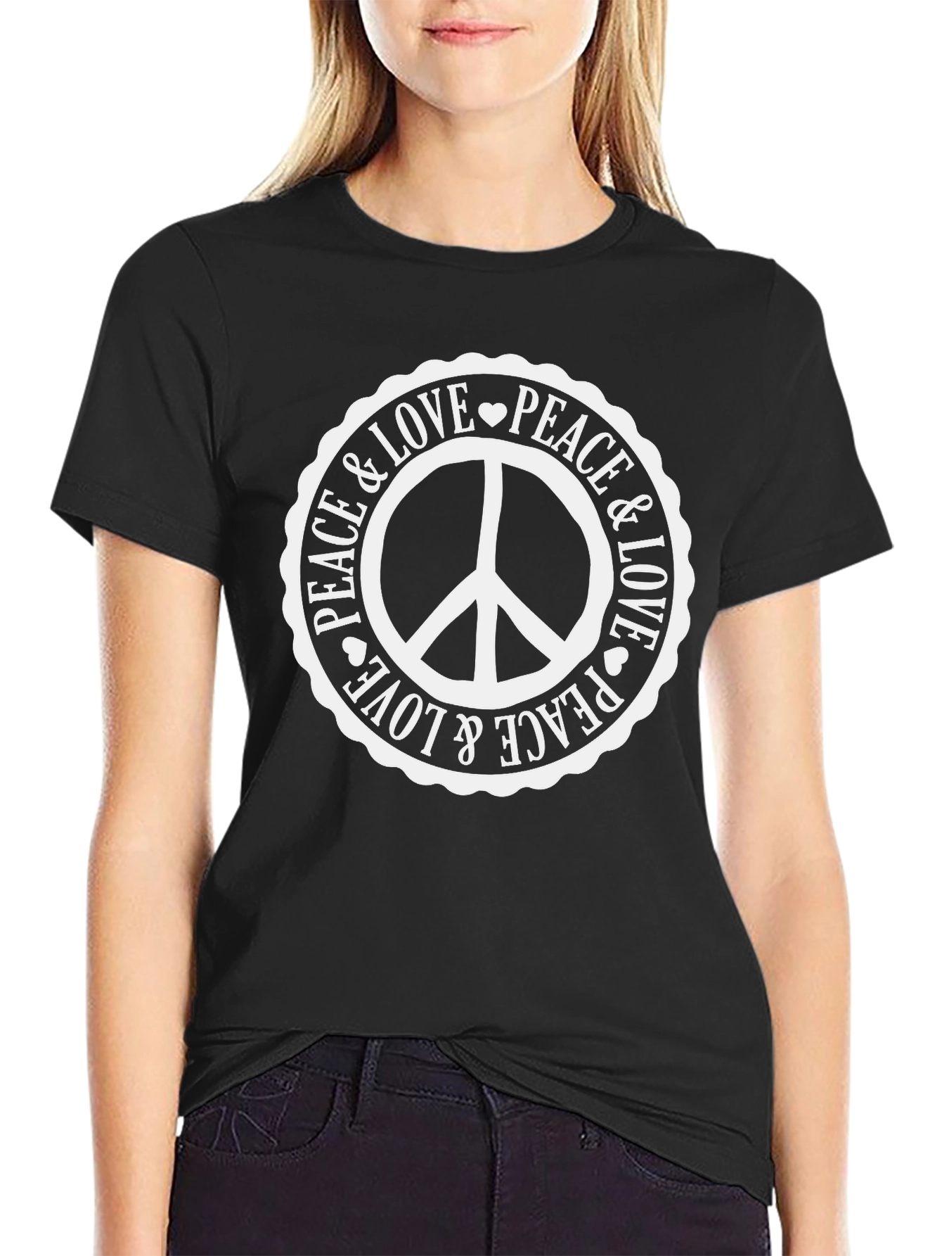 Peace & Love T-Shirt - Classic Graphic Tee