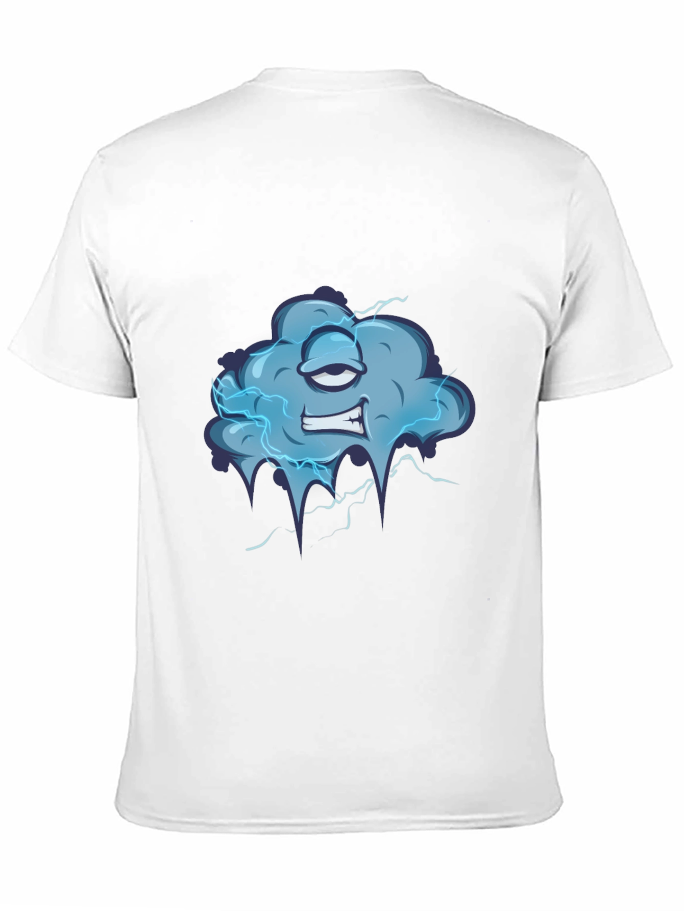 Cartoon Cloud Graphic Tee - Mens Black T-Shirt