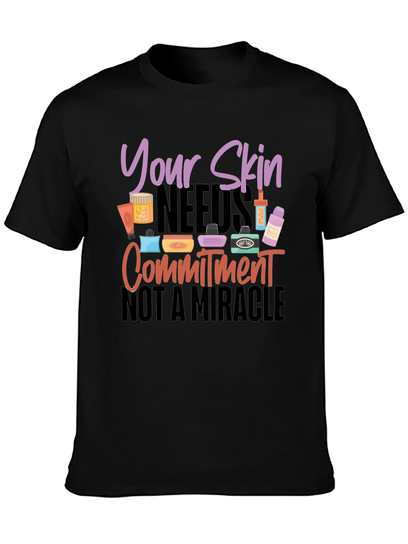 Skincare Commitment Graphic Tee - Stylish & Comfy