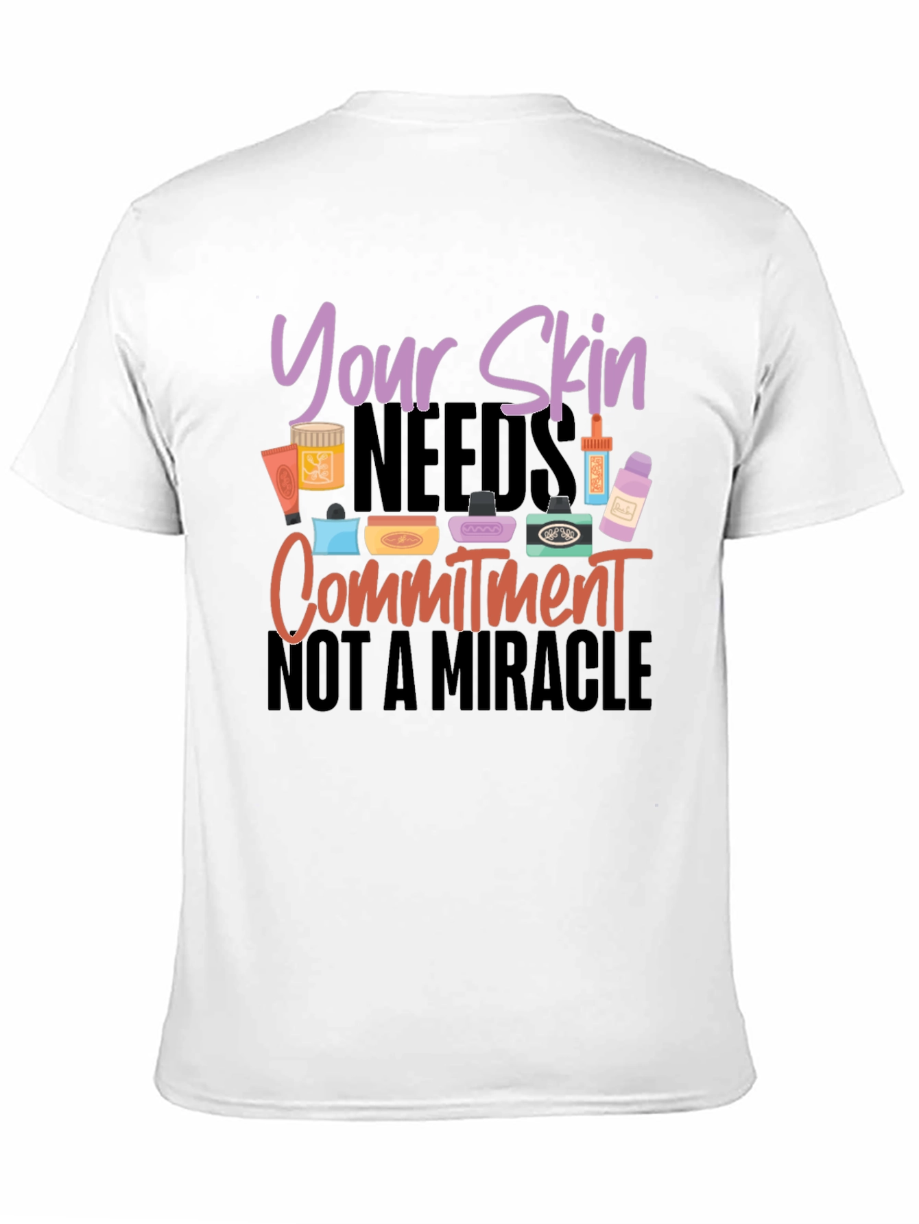 Skincare Commitment Graphic Tee - Stylish & Comfy