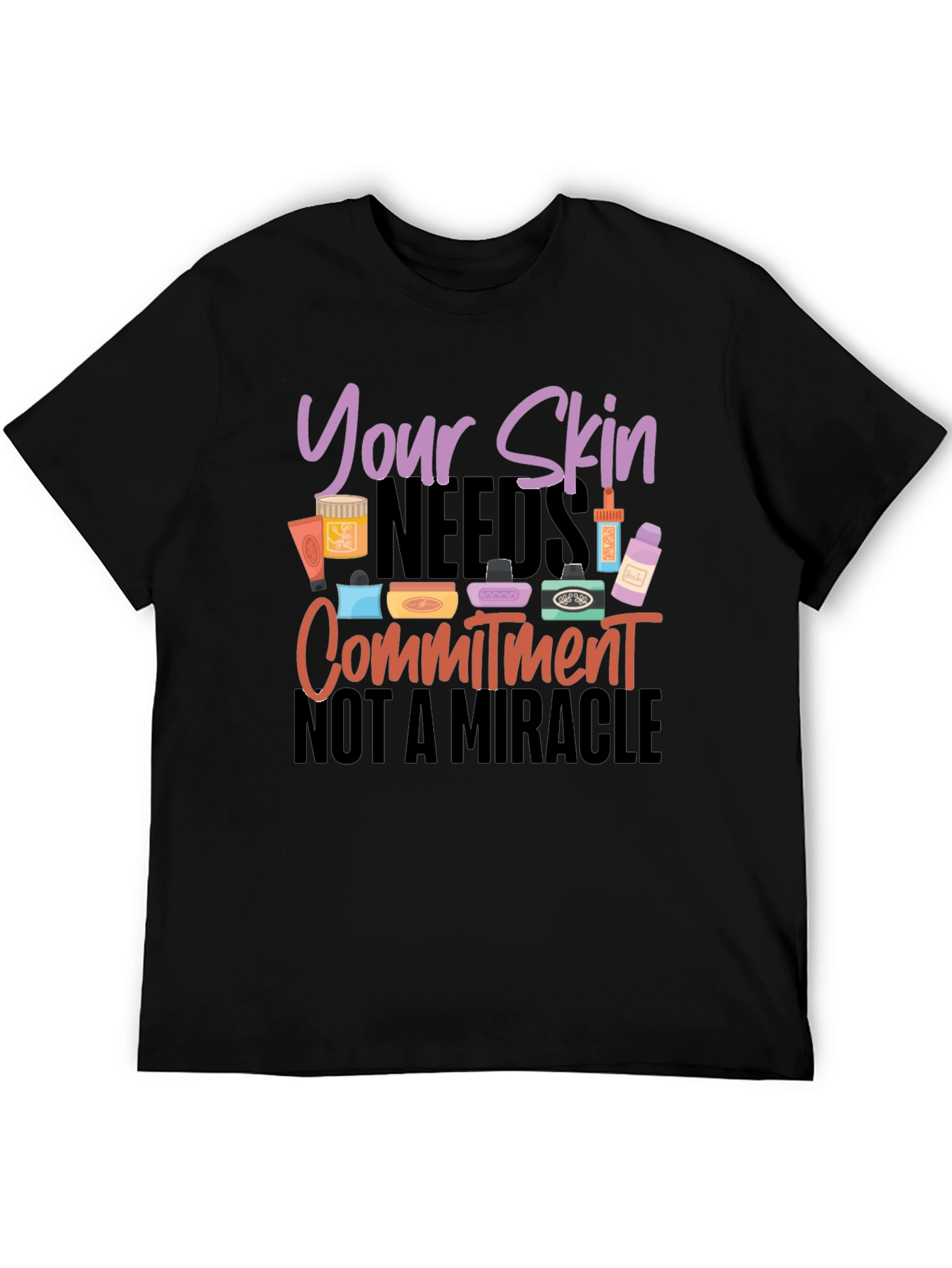 Skincare Commitment Graphic Tee - Stylish & Comfy