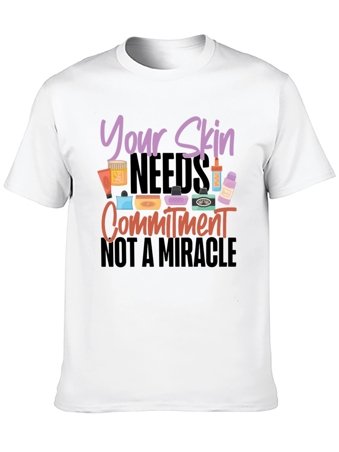 Skincare Commitment Graphic Tee - Stylish & Comfy