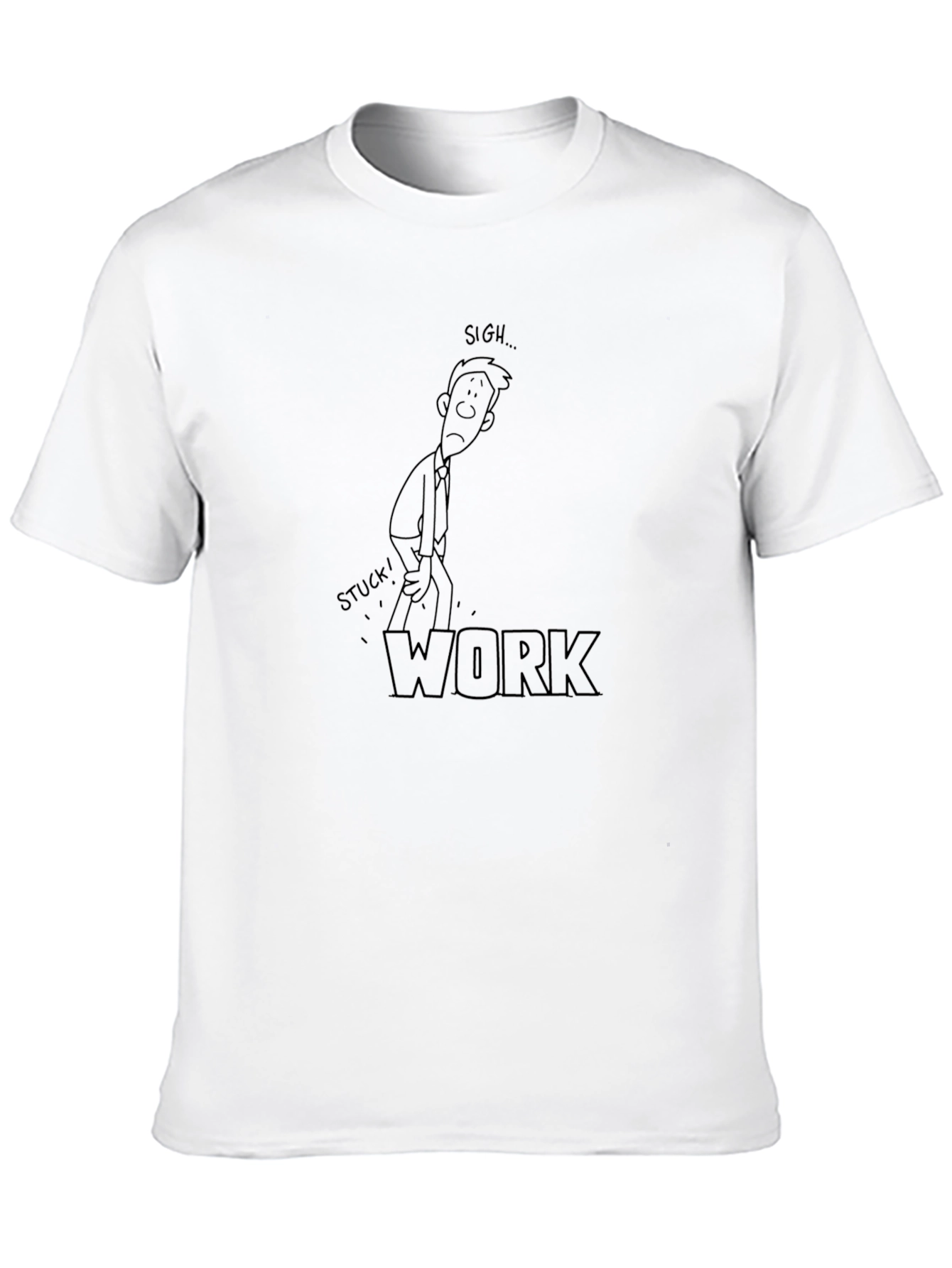 Stuck at Work Mens Black T-Shirt