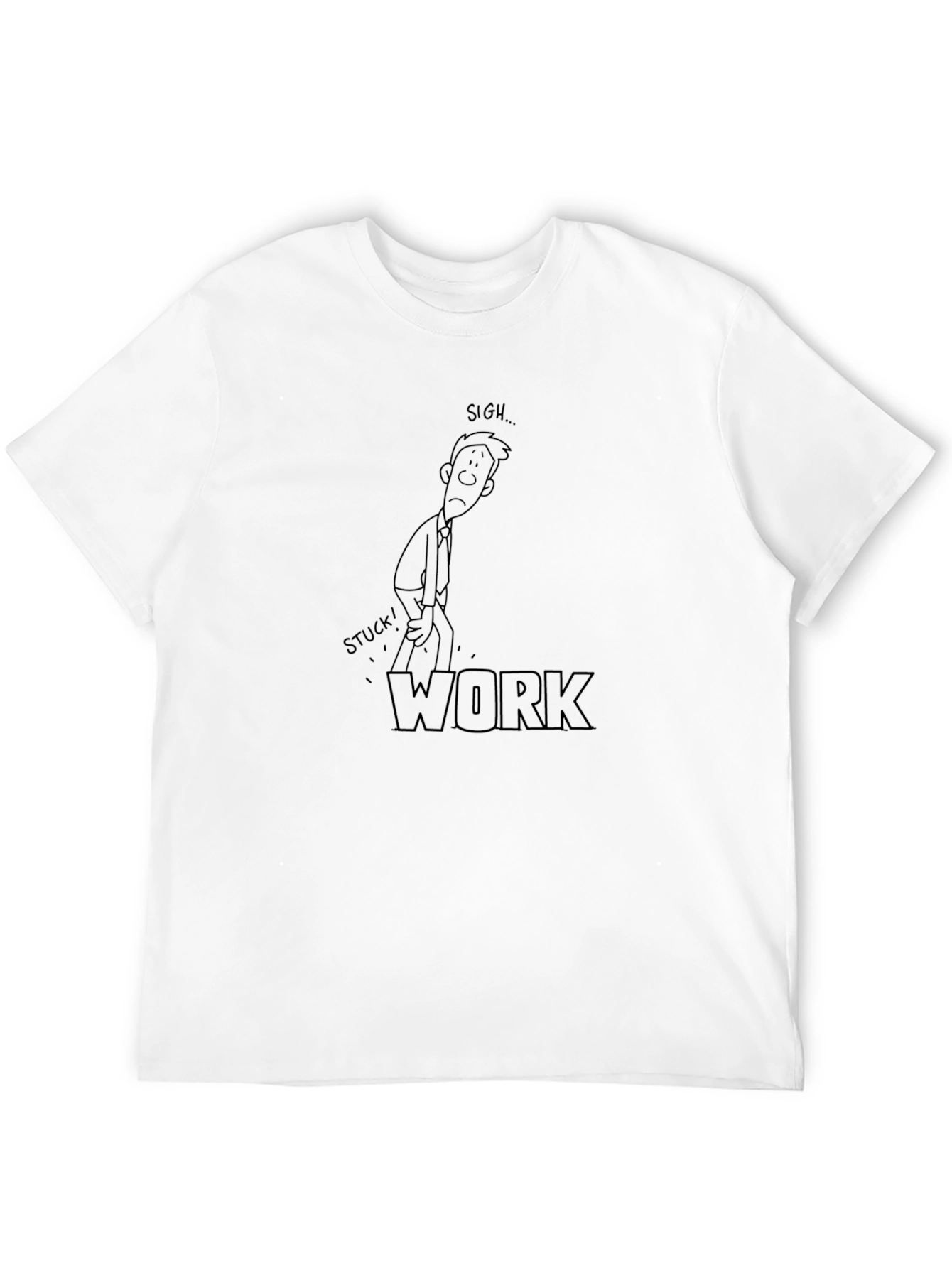 Stuck at Work Mens Black T-Shirt