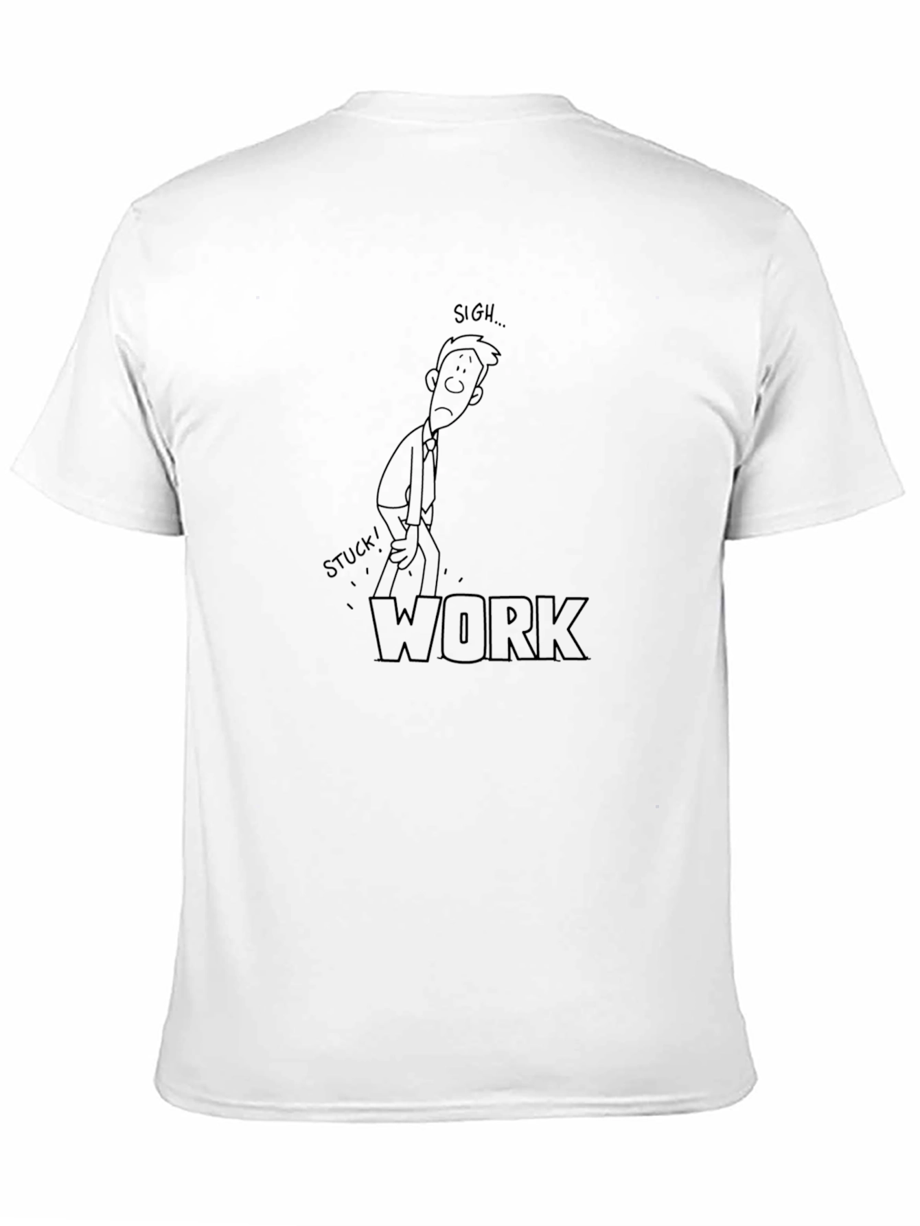Stuck at Work Mens Black T-Shirt