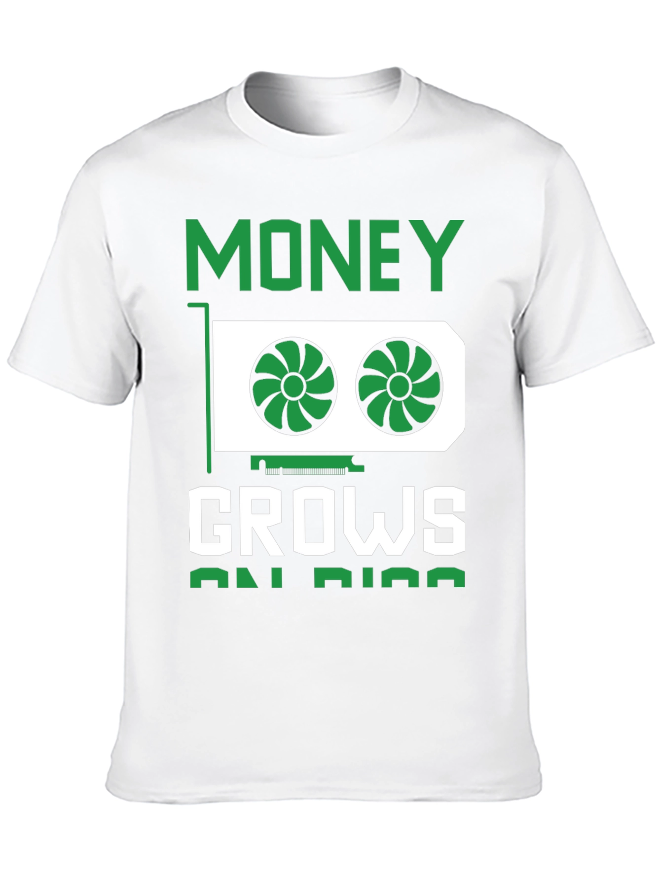 Money Grows On Rigs Black Graphic T-Shirt