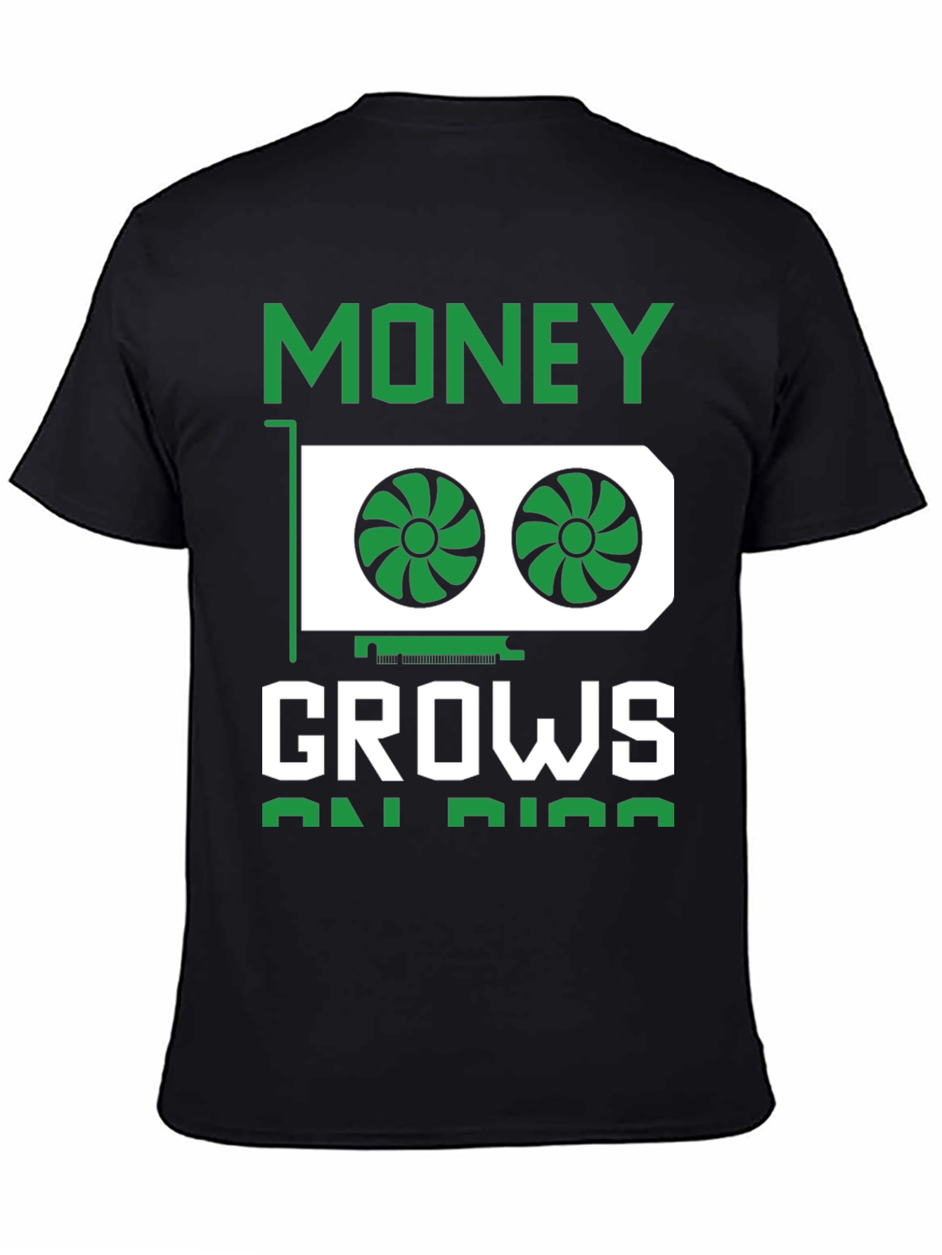 Money Grows On Rigs Black Graphic T-Shirt