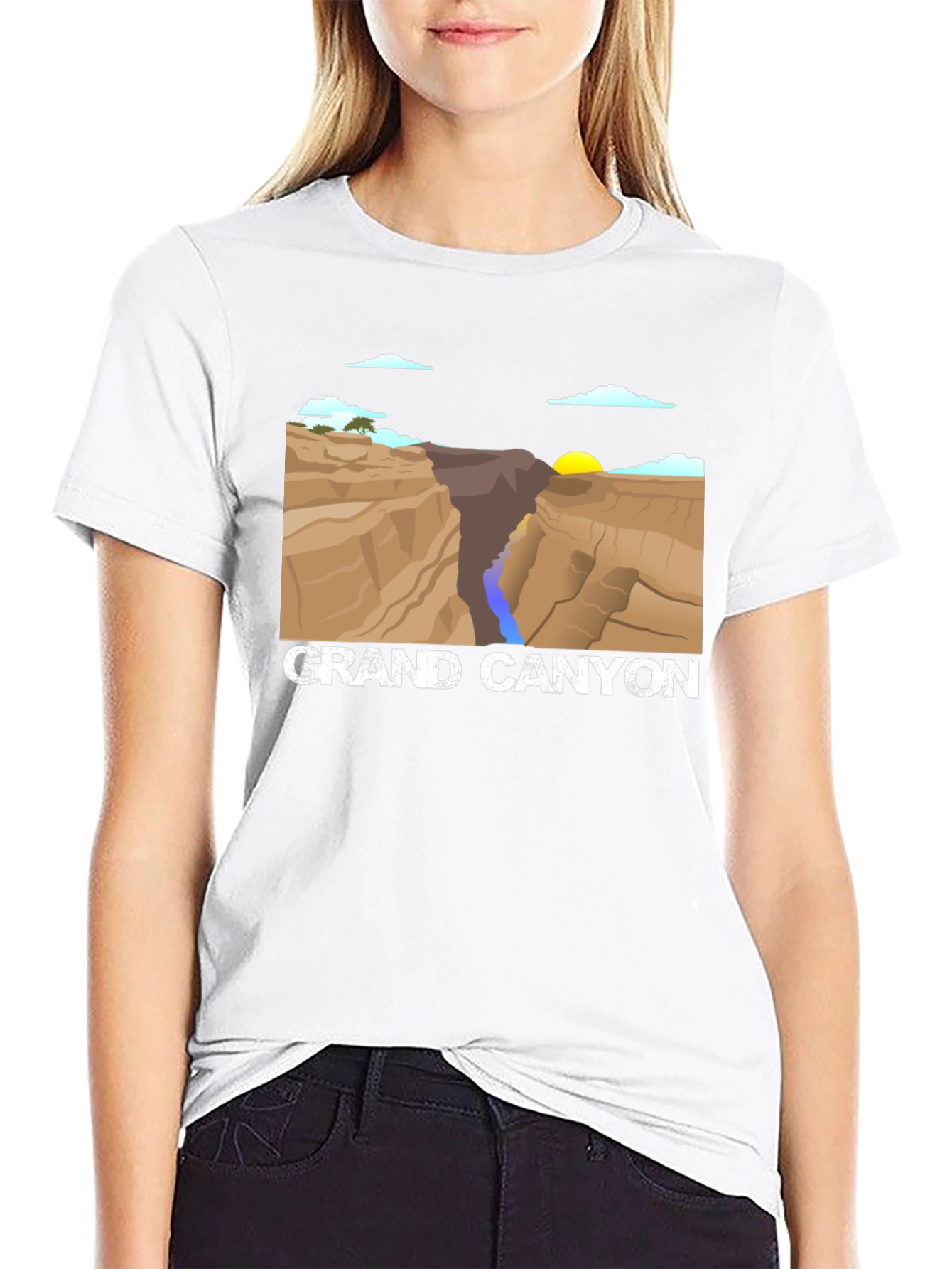 Grand Canyon Graphic Tee - Black Cotton T-Shirt