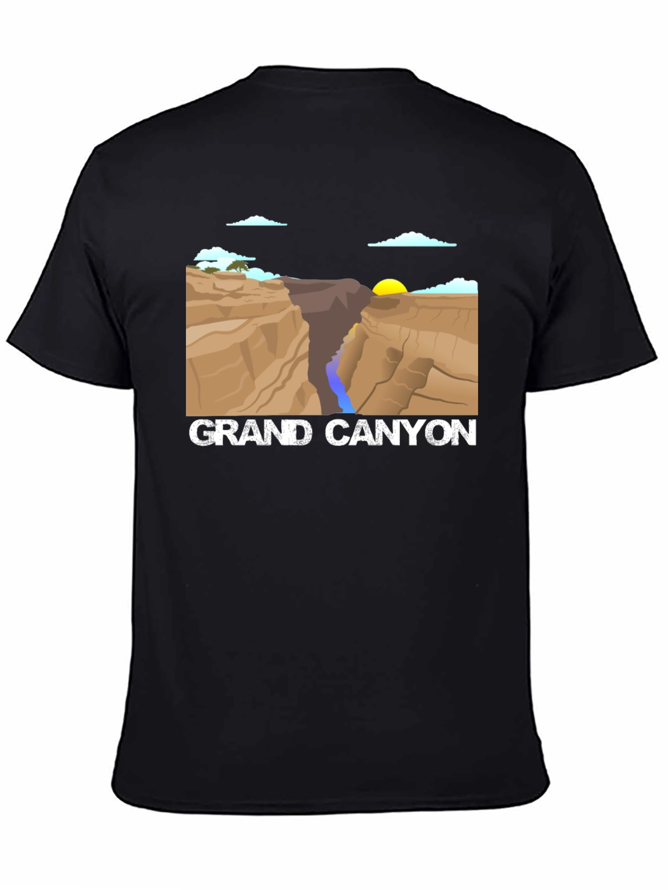 Grand Canyon Graphic Tee - Black Cotton T-Shirt