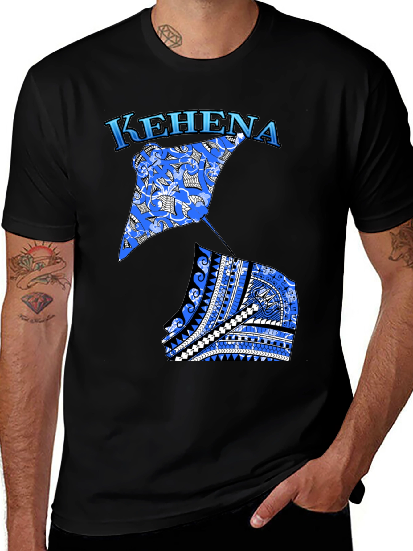 Kehena Stingray Black T-Shirt