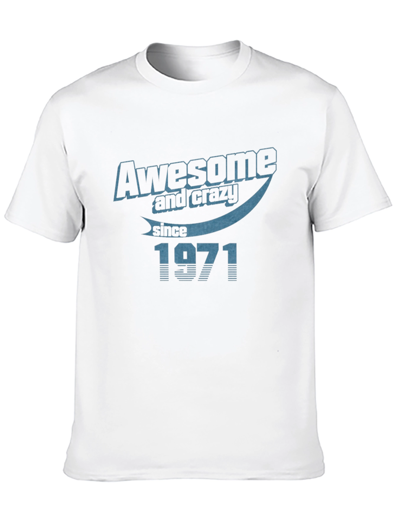 Awesome & Crazy Since 1971 Black T-Shirt