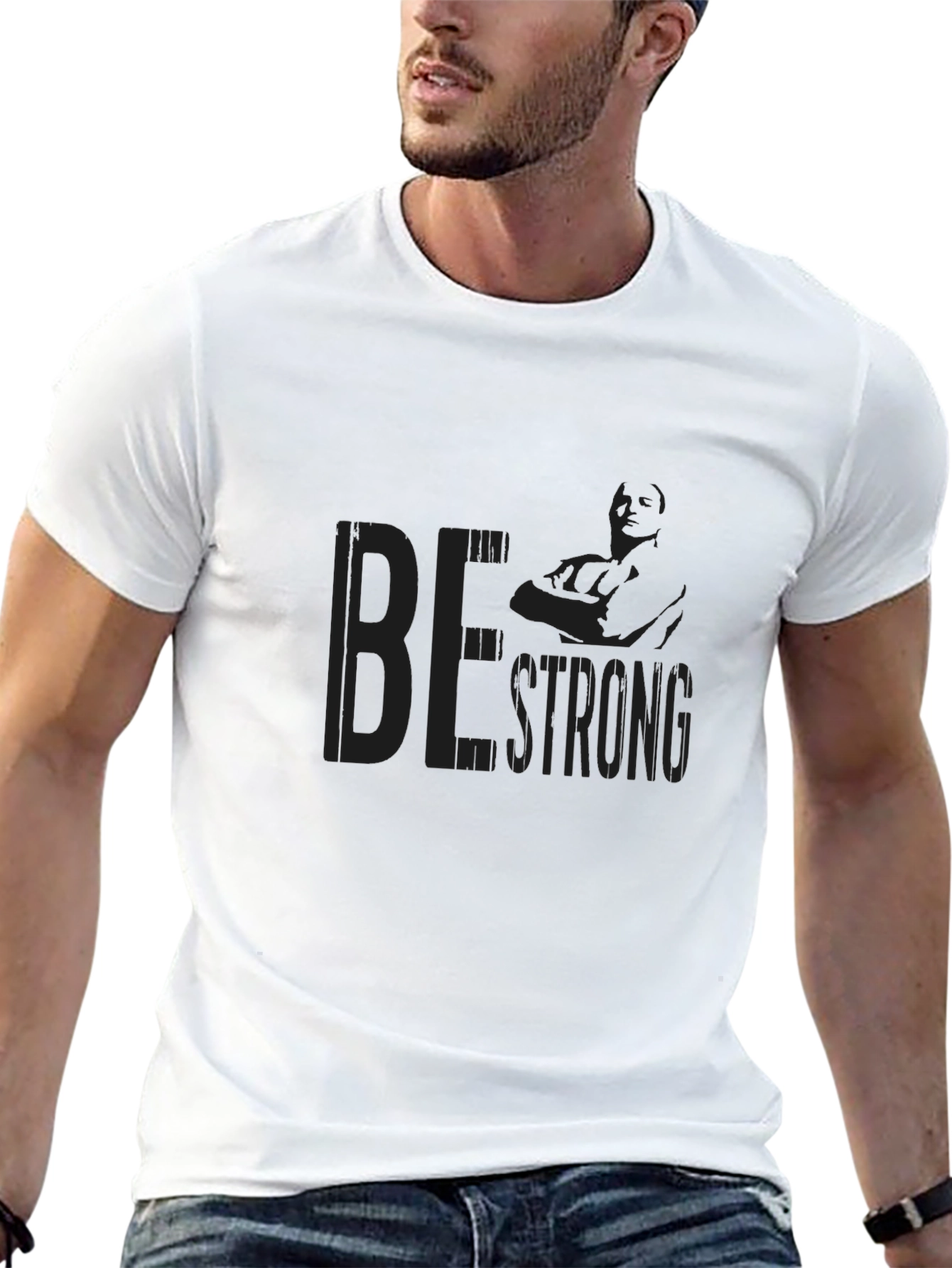 Be Strong Black Graphic Tee