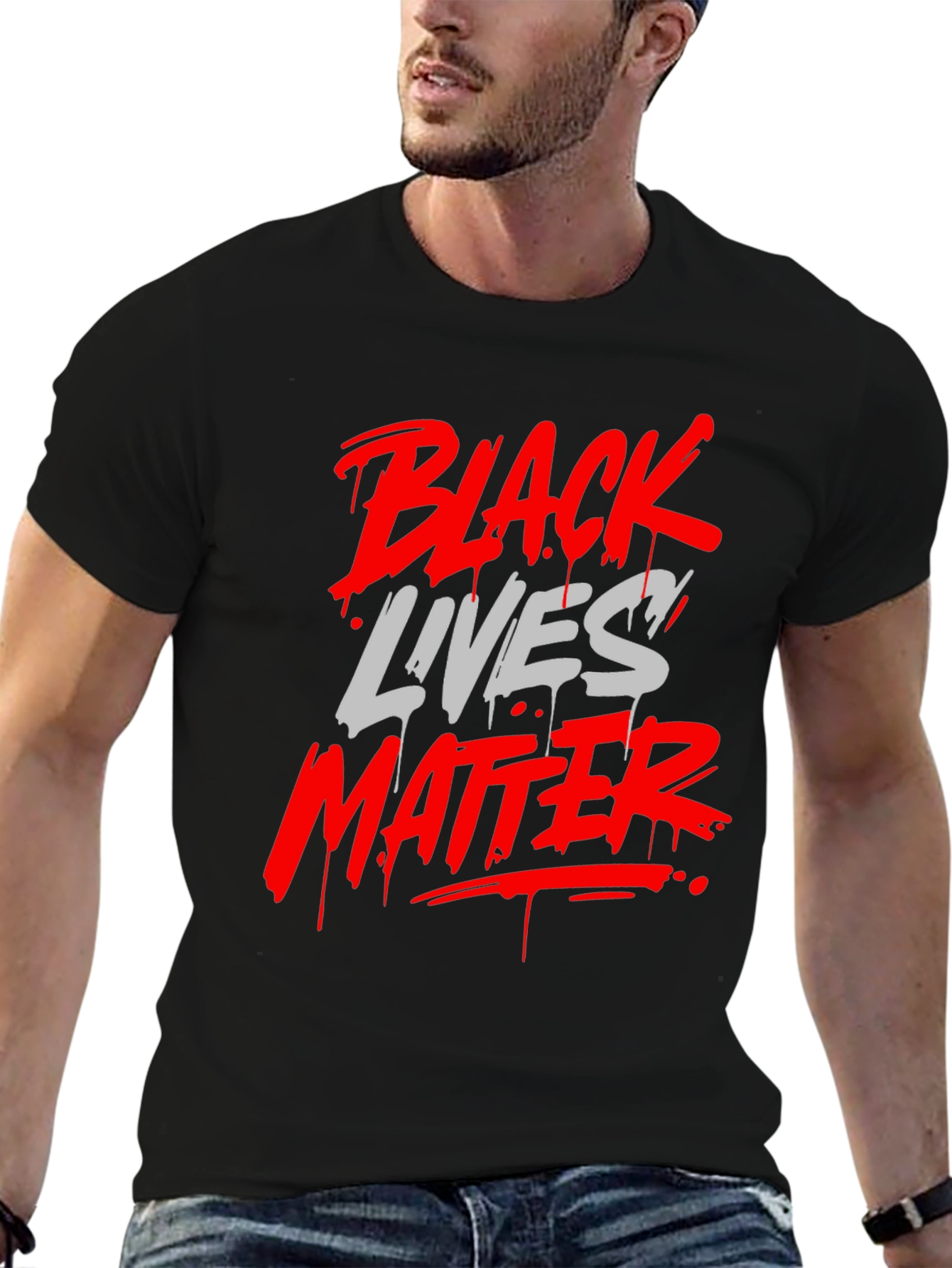 Black Lives Matter Graphic Tee - Mens Fashion
