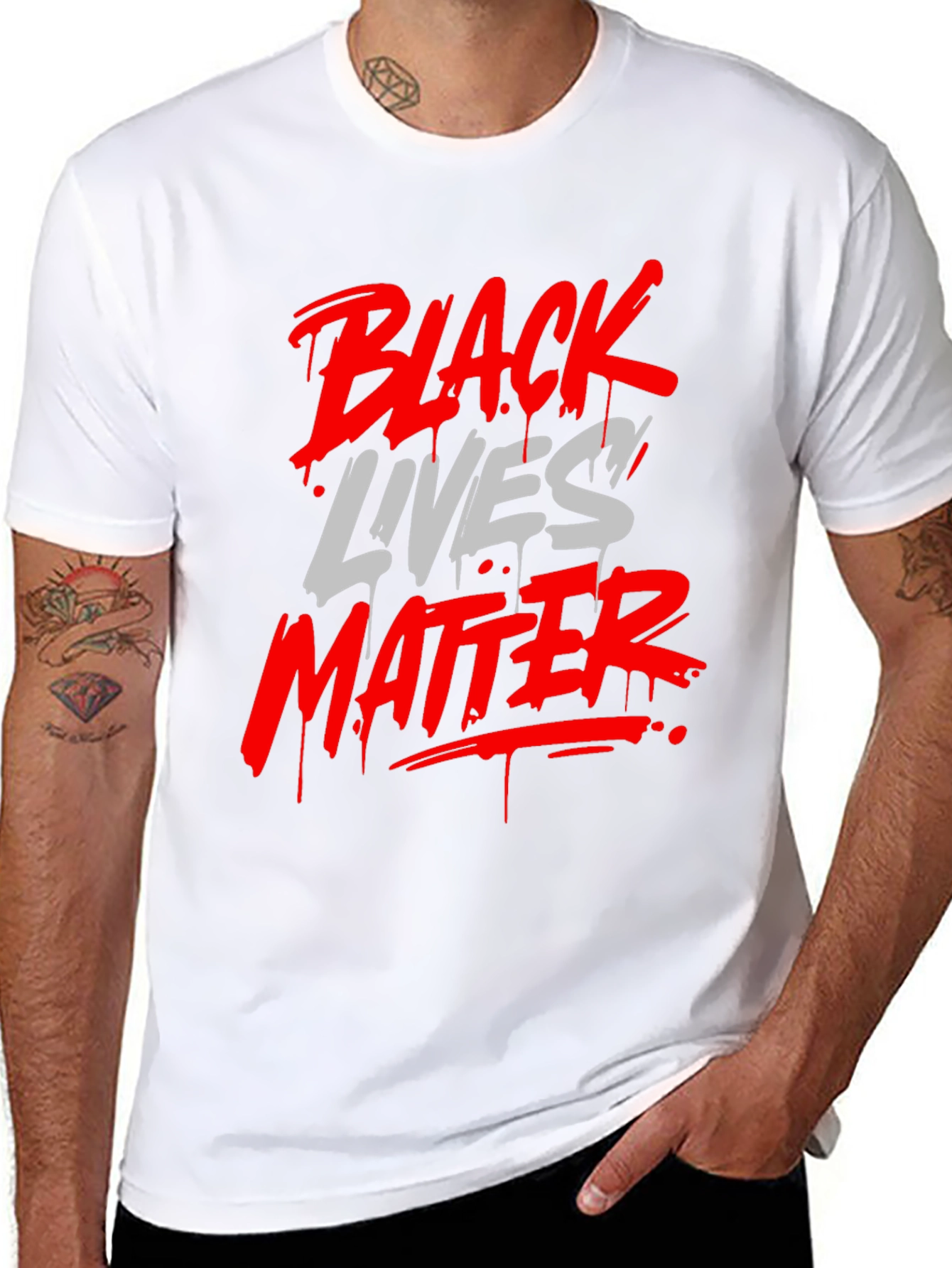 Black Lives Matter Graphic Tee - Mens Fashion
