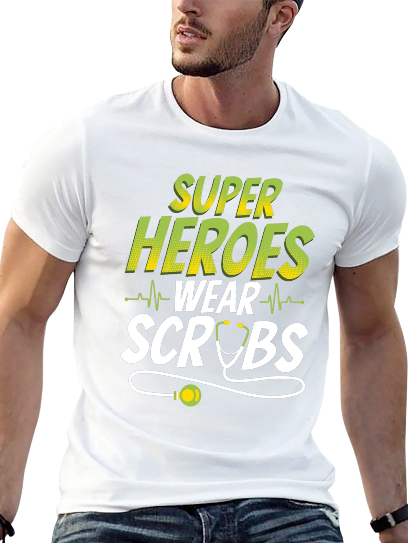 Super Heroes Wear Scrubs Tee