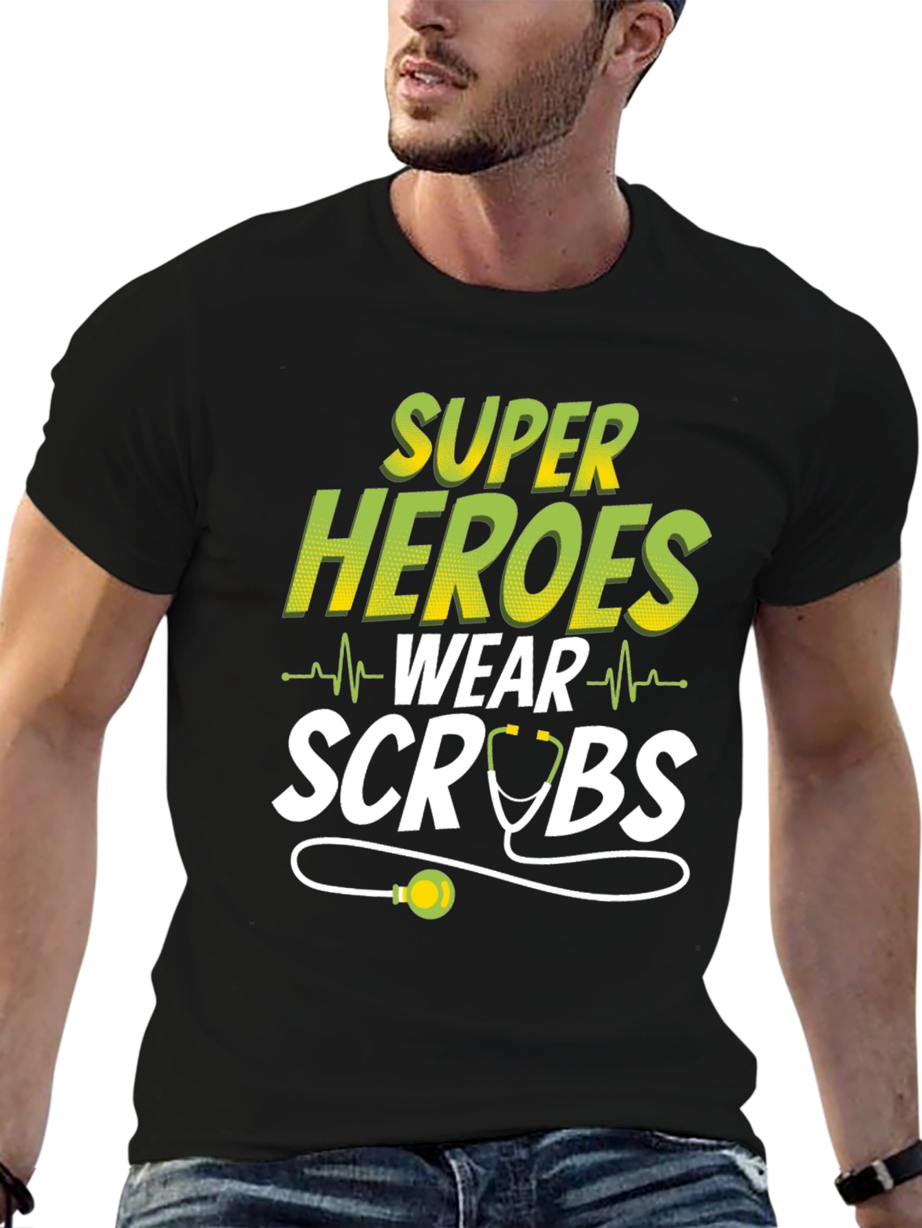 Super Heroes Wear Scrubs Tee