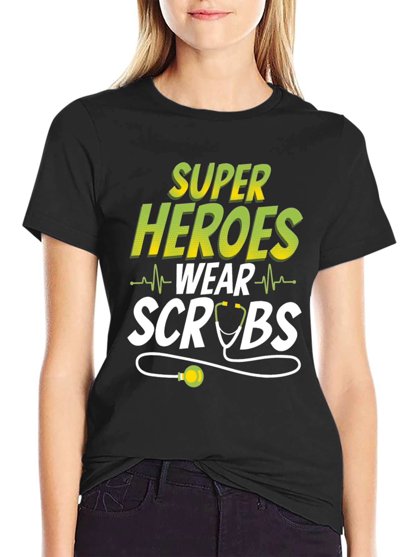Super Heroes Wear Scrubs Tee