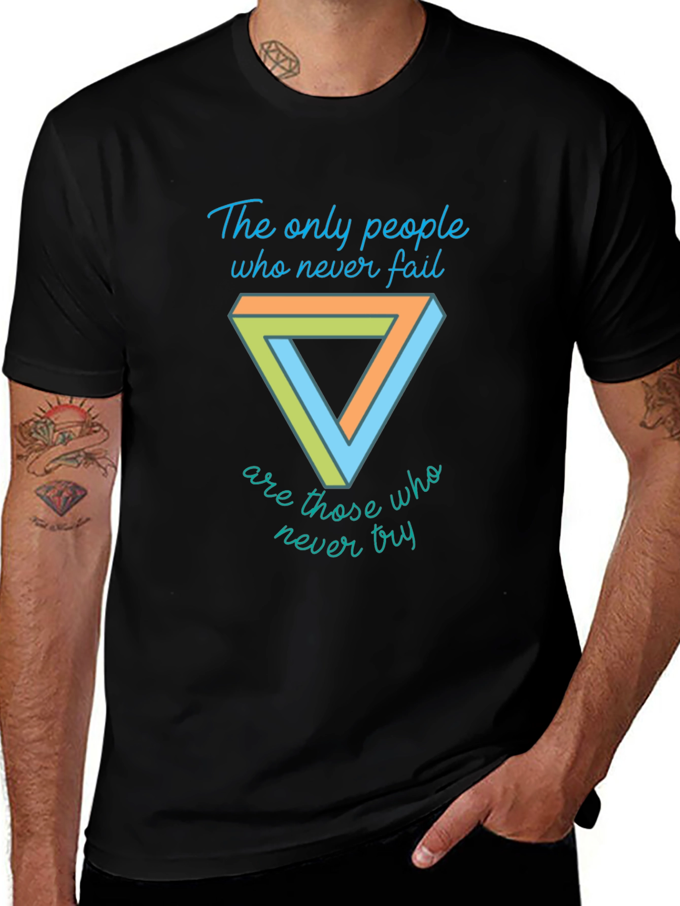 Motivational T-Shirt - Penrose Triangle Graphic Tee