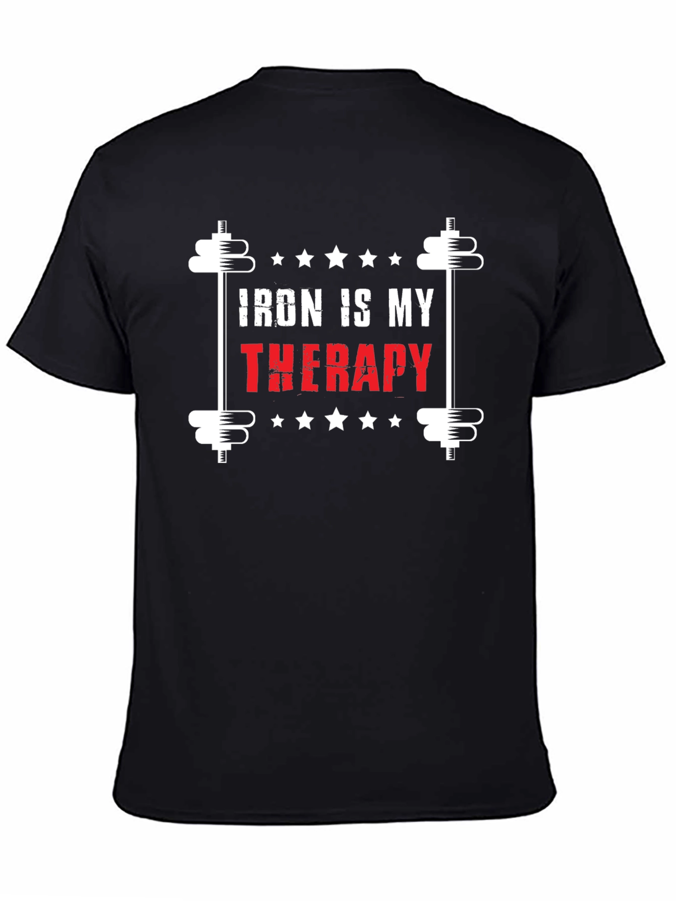 Iron is My Therapy Black T-Shirt