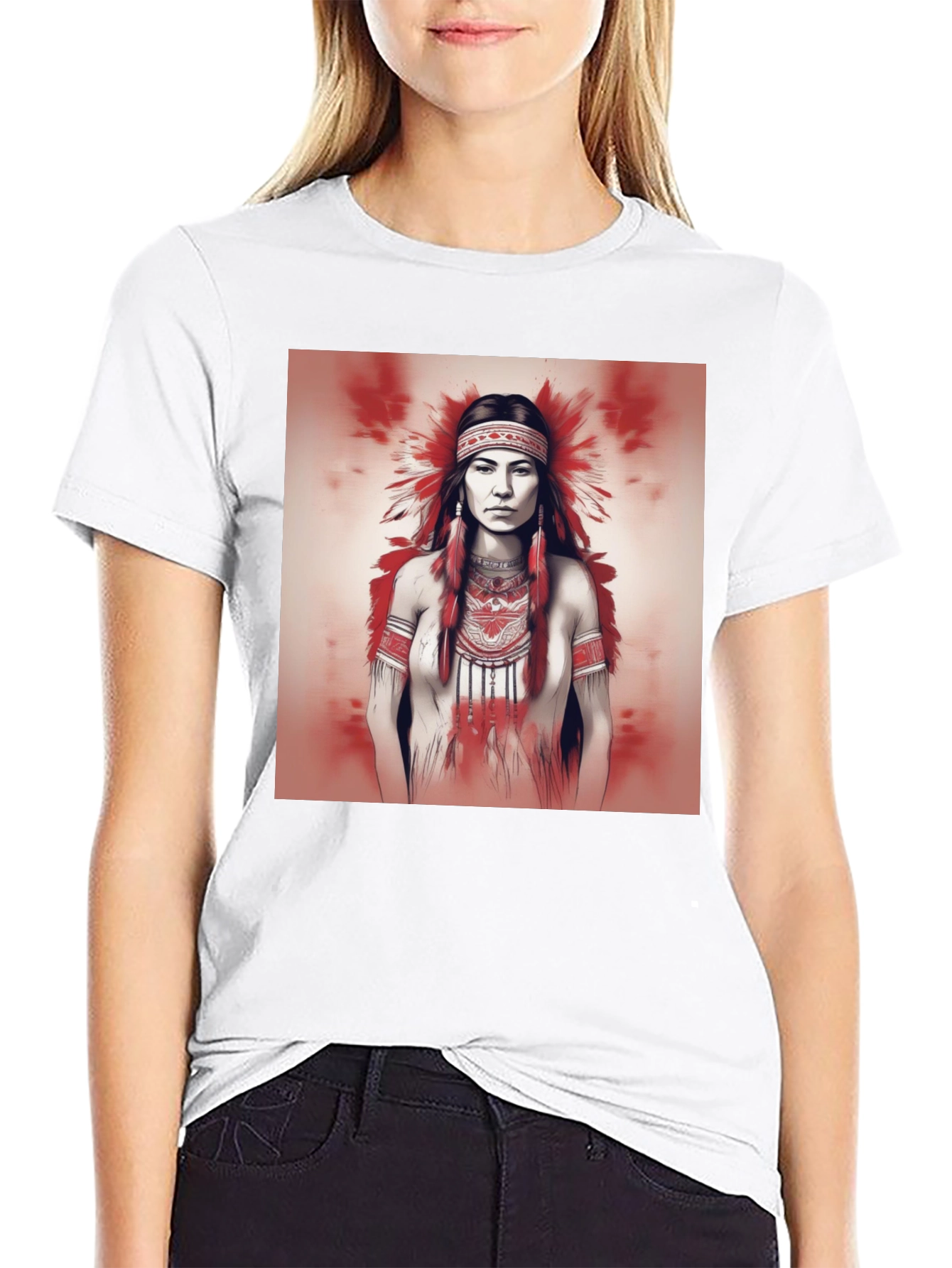 Native American Woman Graphic Tee