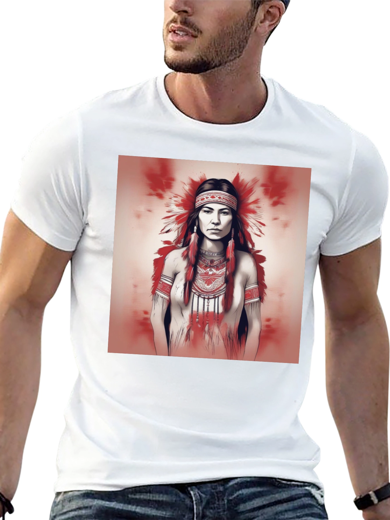 Native American Woman Graphic Tee