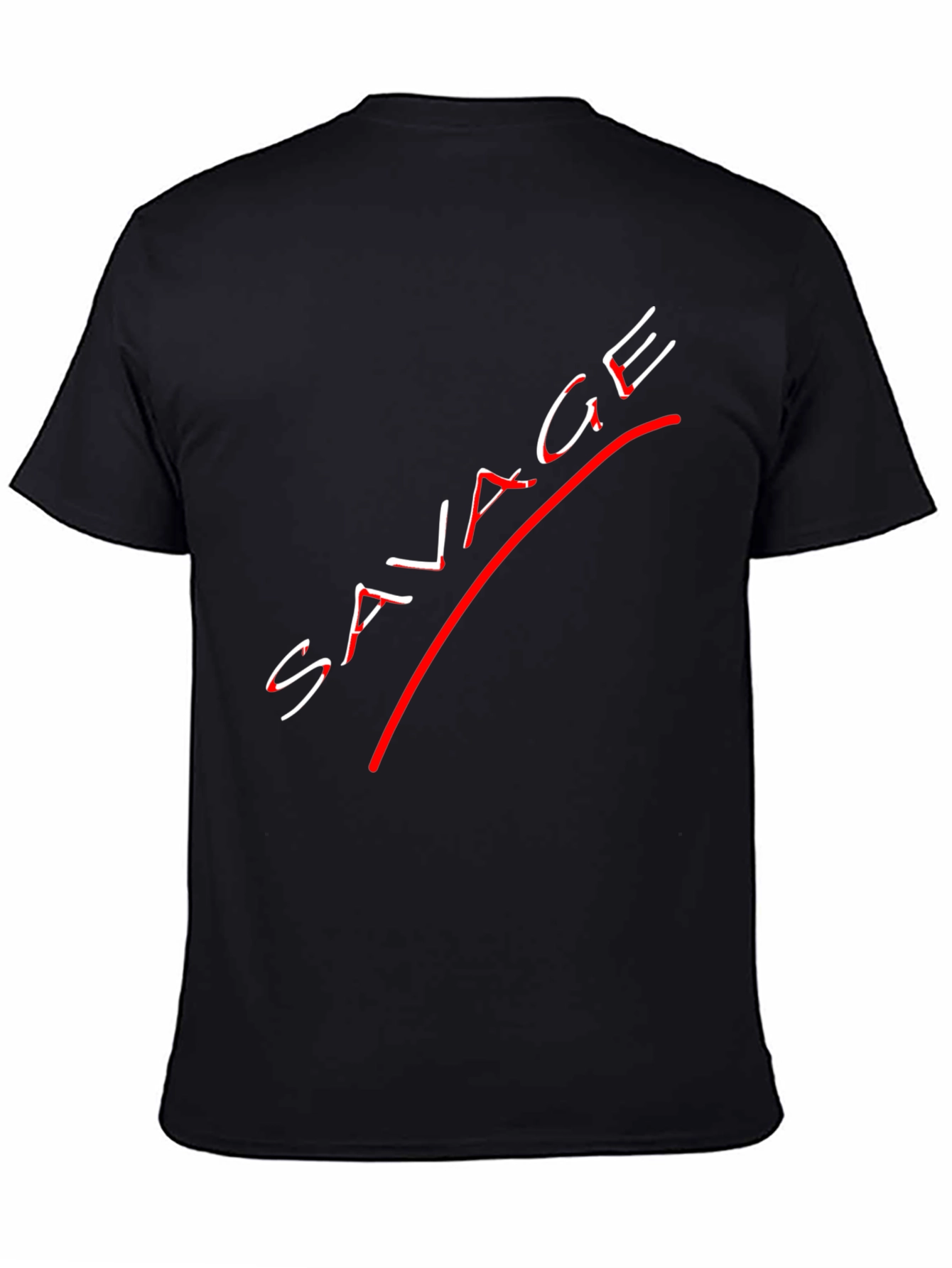 Savage Graphic Print Black T-Shirt