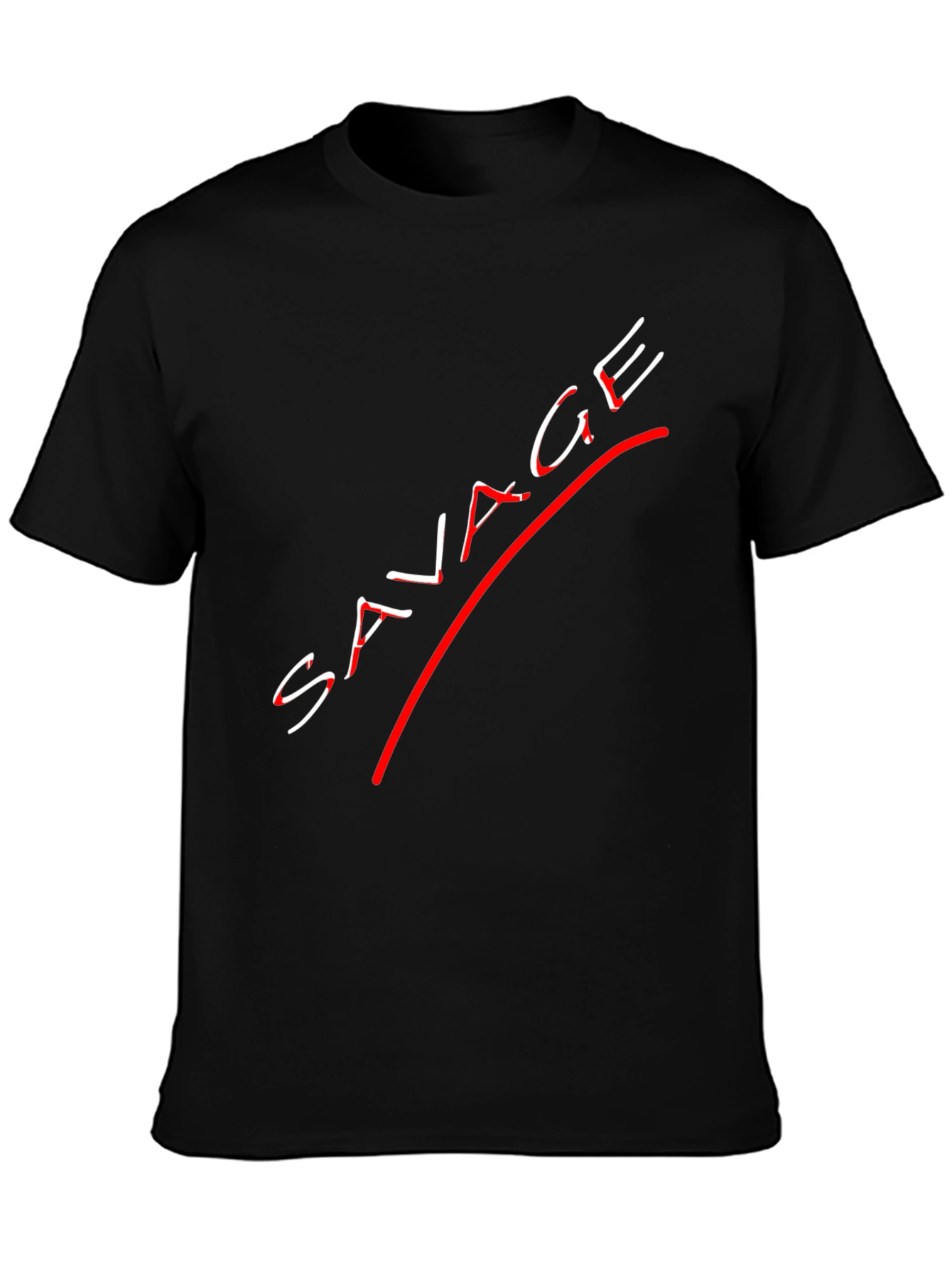 Savage Graphic Print Black T-Shirt