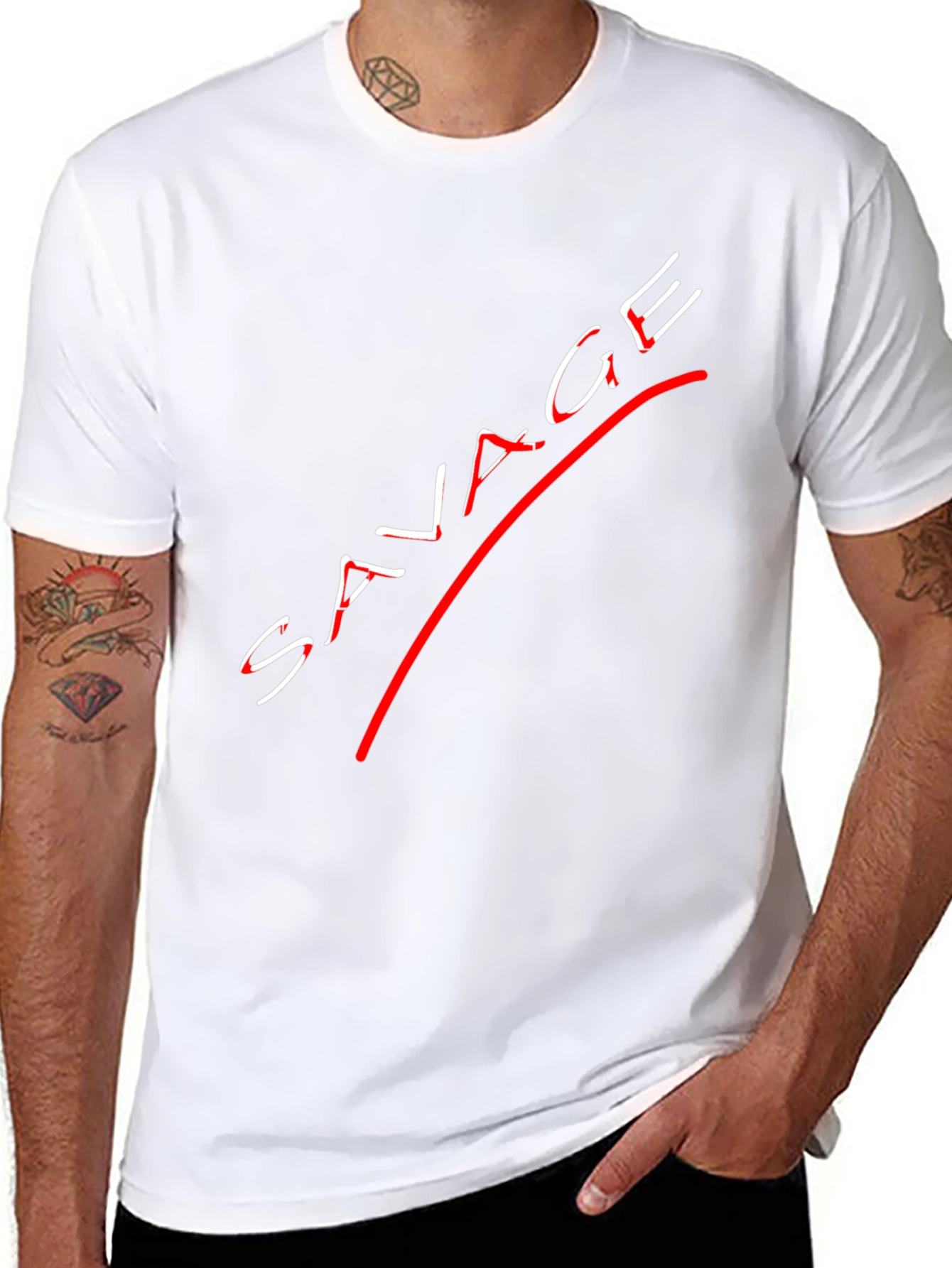 Savage Graphic Print Black T-Shirt