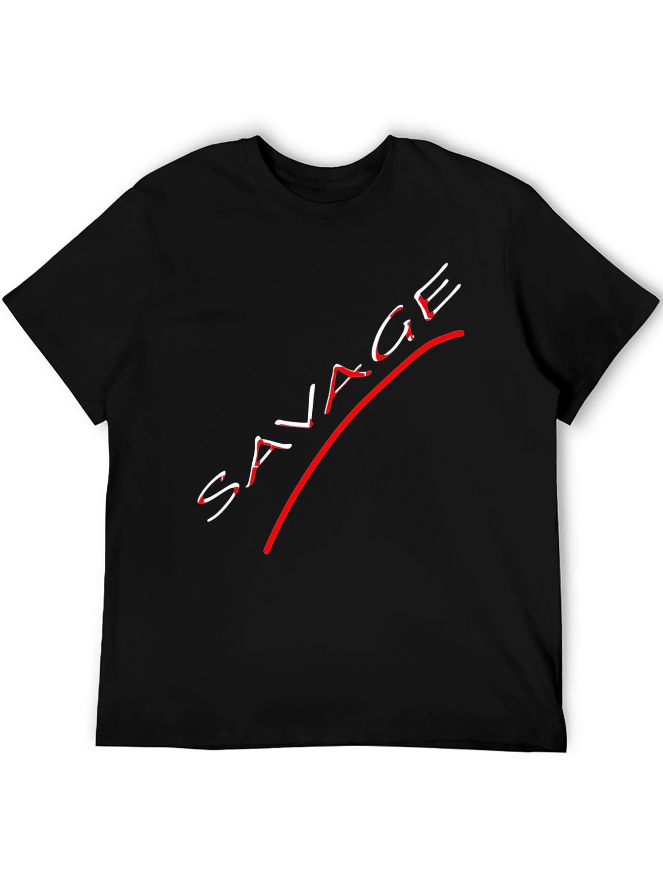 Savage Graphic Print Black T-Shirt