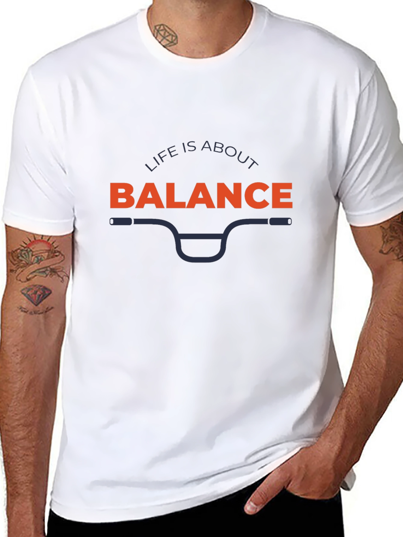 Life is About Balance Graphic Tee - Black T-Shirt