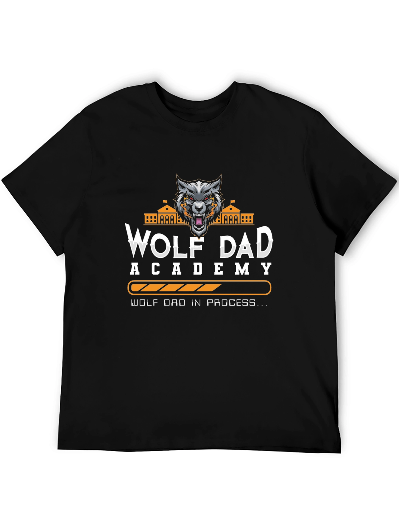 Wolf Dad Academy Black T-Shirt
