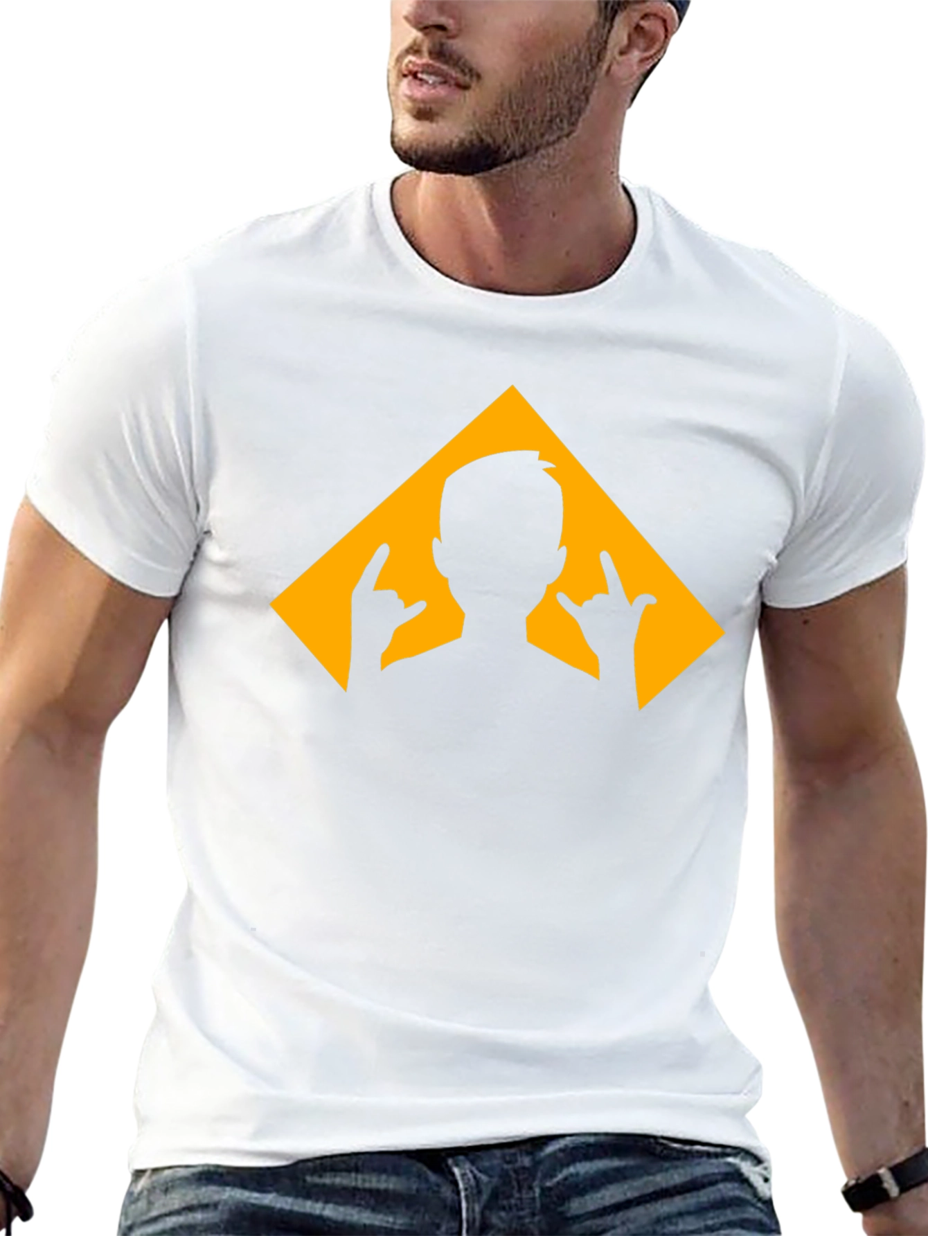 Rock On Triangle Graphic Tee - Black T-Shirt