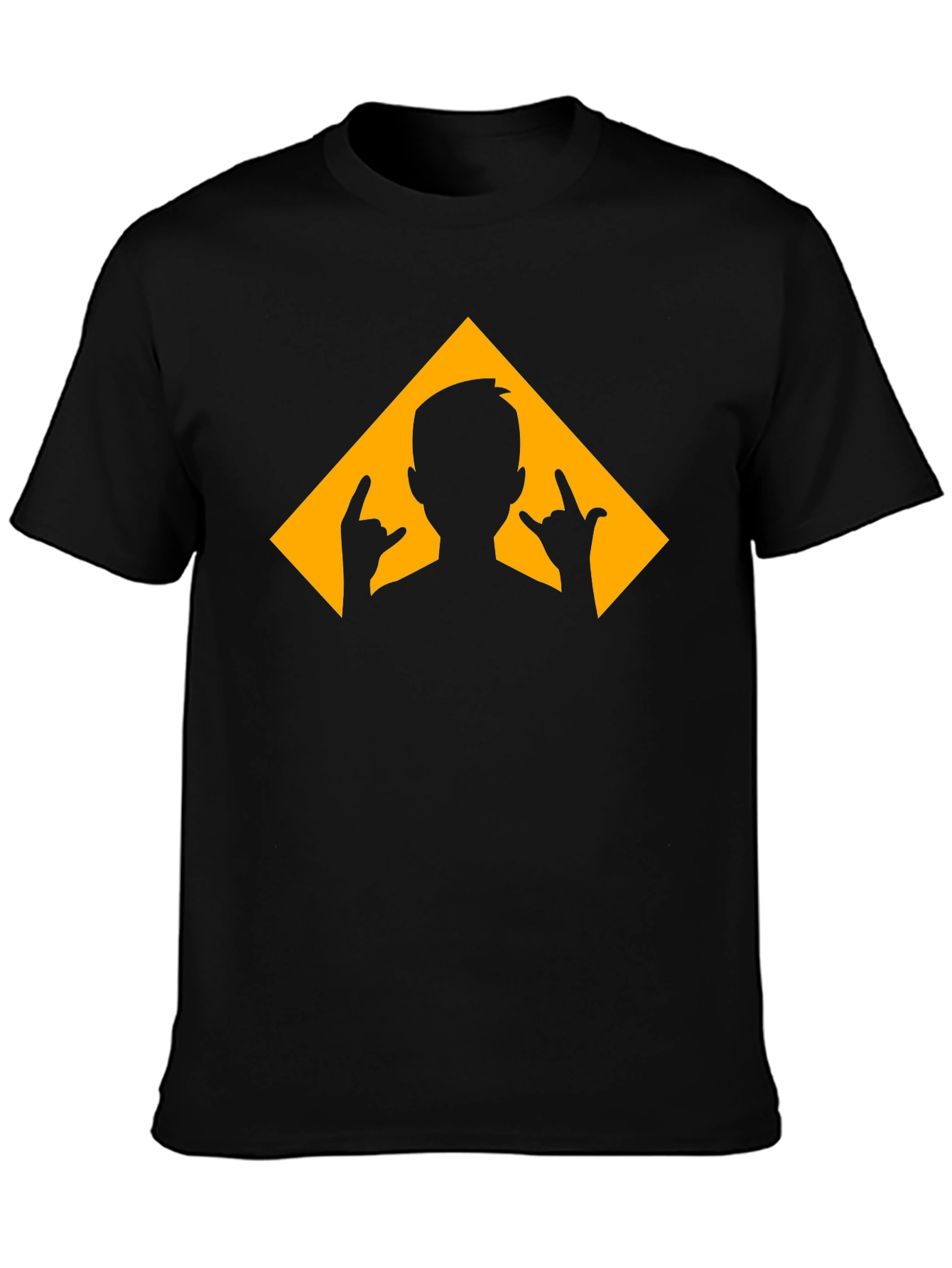 Rock On Triangle Graphic Tee - Black T-Shirt