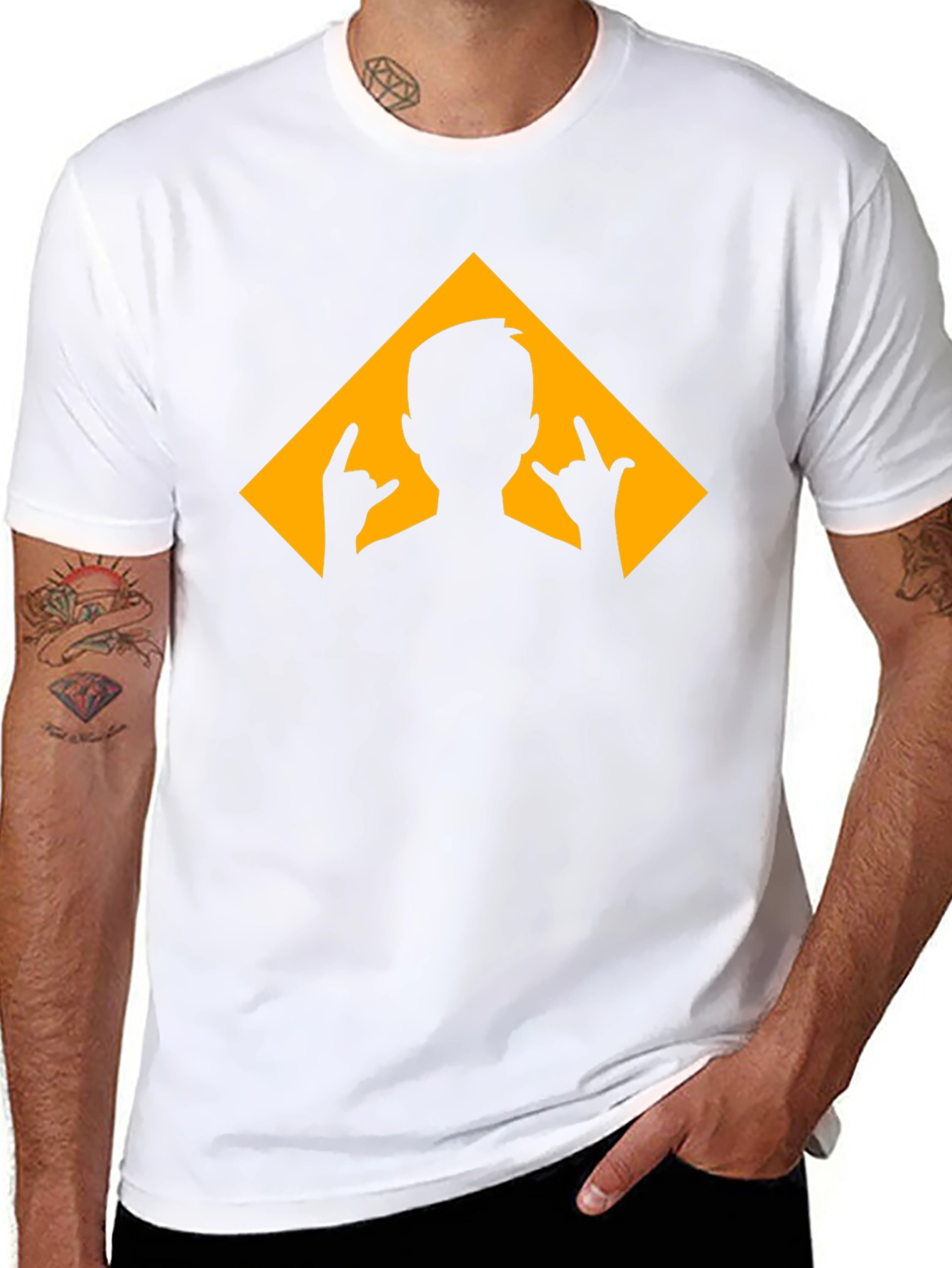 Rock On Triangle Graphic Tee - Black T-Shirt