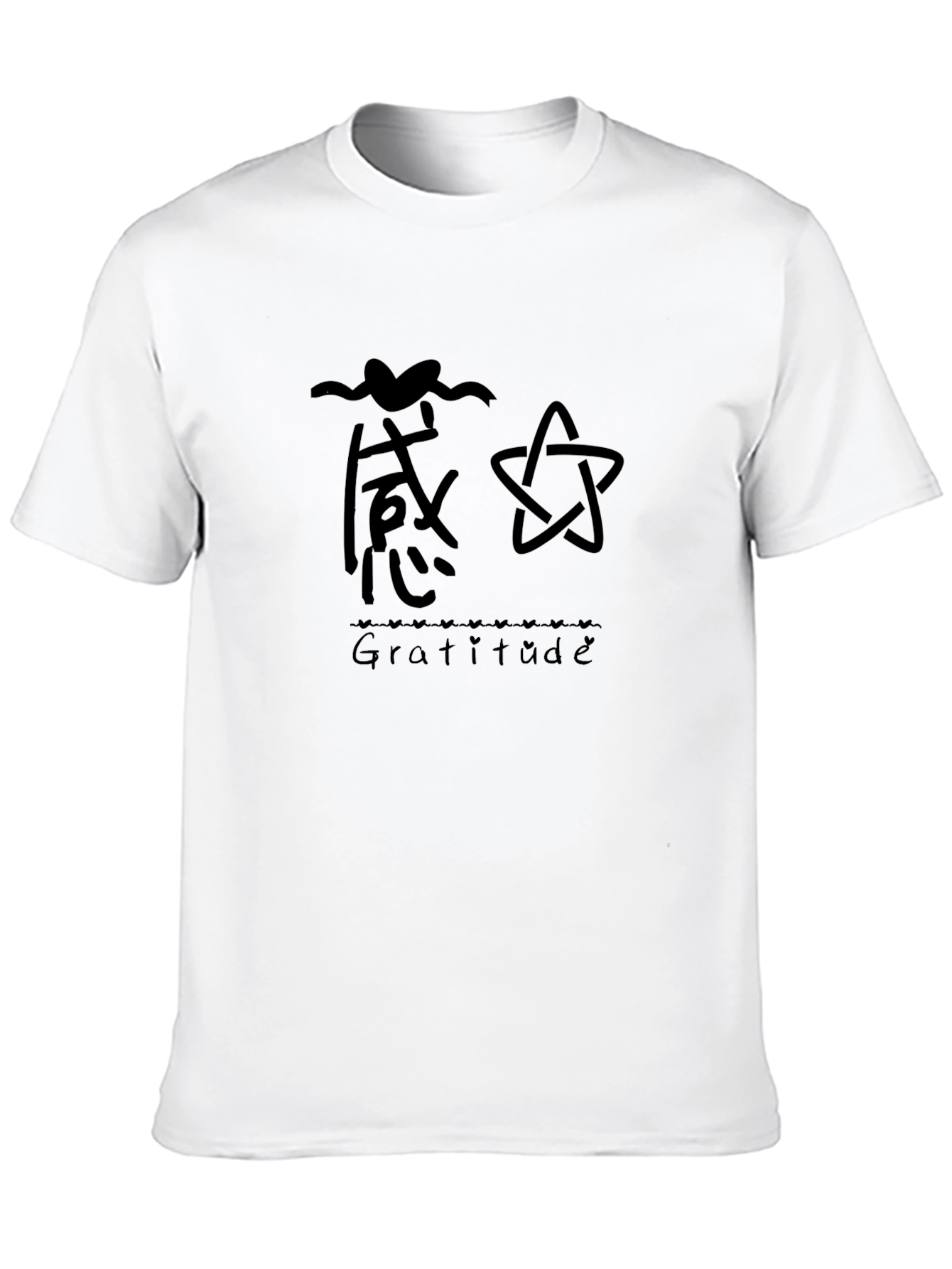 Gratitude Graphic Tee - Black Cotton Blend