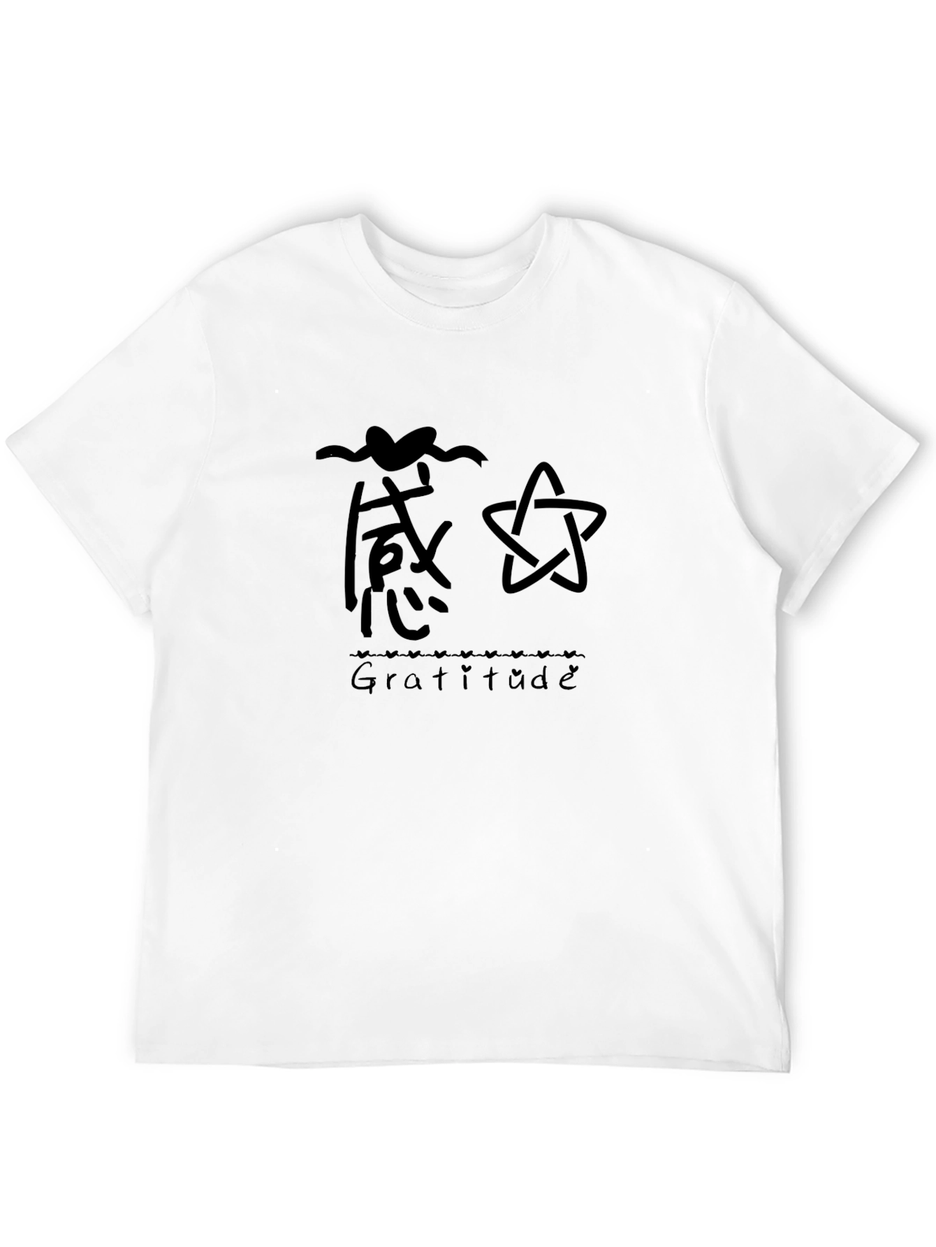 Gratitude Graphic Tee - Black Cotton Blend